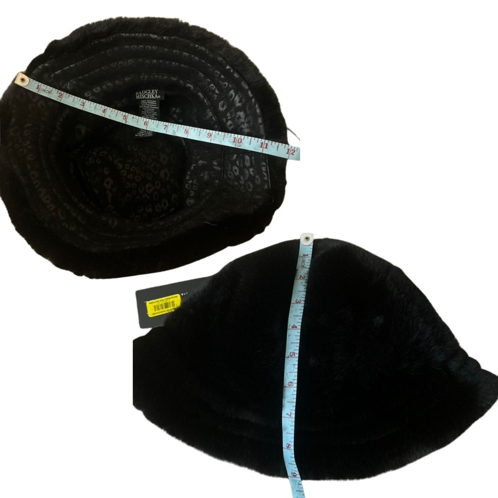 Badgley Mischka Badgley Mischka Black Faux Fur Bucket Hat – Soft Plus NWT Size ONE SIZE - 6 Thumbnail