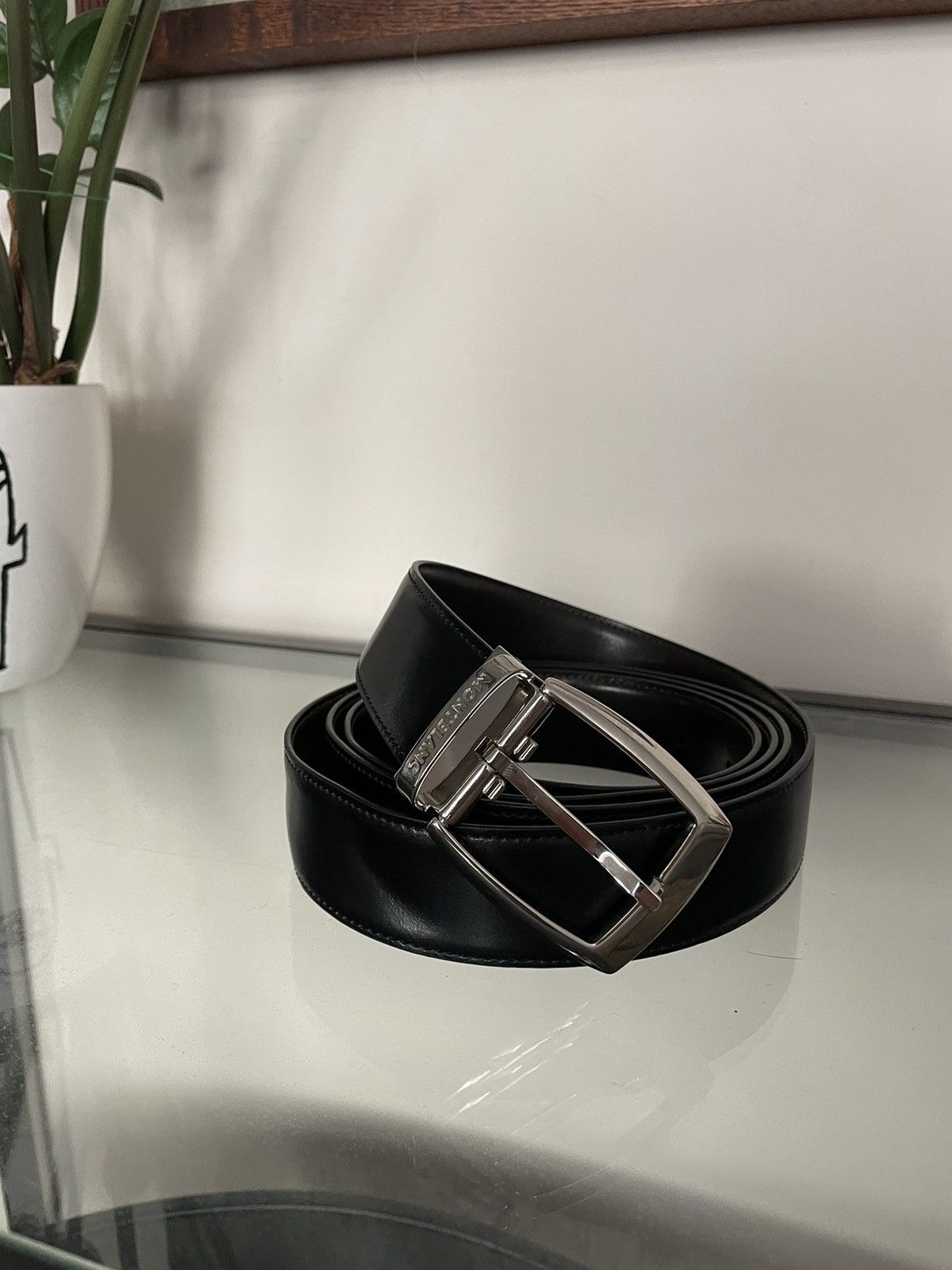 Montblanc Montblanc Trapeze Adjustable & Reversible Leather Belt 160cm Size 46 - 1 Thumbnail