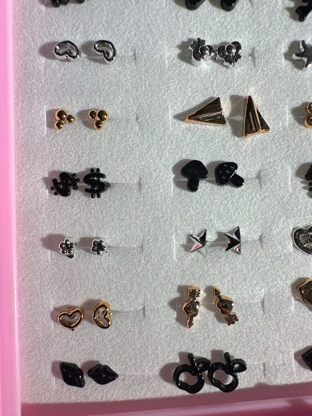 Designer 10 pairs baby earrings studs plastic harmless post lightwe Size ONE SIZE - 13 Thumbnail