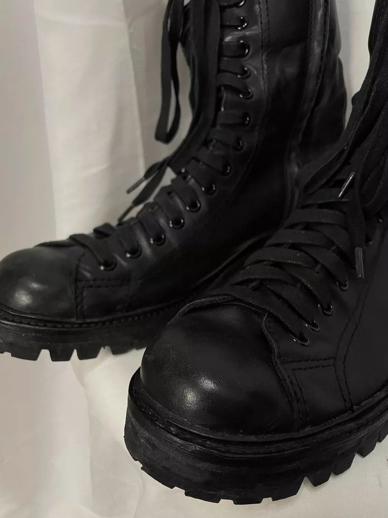 Yohji Yamamoto Yohji Yamamoto Medieval Men's Black Side Zip Leather Boots Size US 8 / EU 41 - 3 Thumbnail