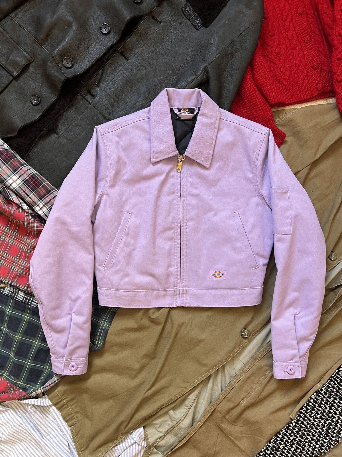 Dickies Cropped Dickies Pink Workwear Skating Jacket Carhartt Style Size XS / US 0-2 / IT 36-38 - 3 Thumbnail