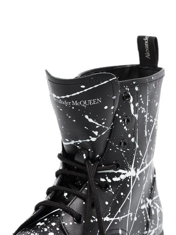 Alexander McQueen o1y0225 Ankle Boots in Black Size US 7 / IT 37 - 3 Thumbnail