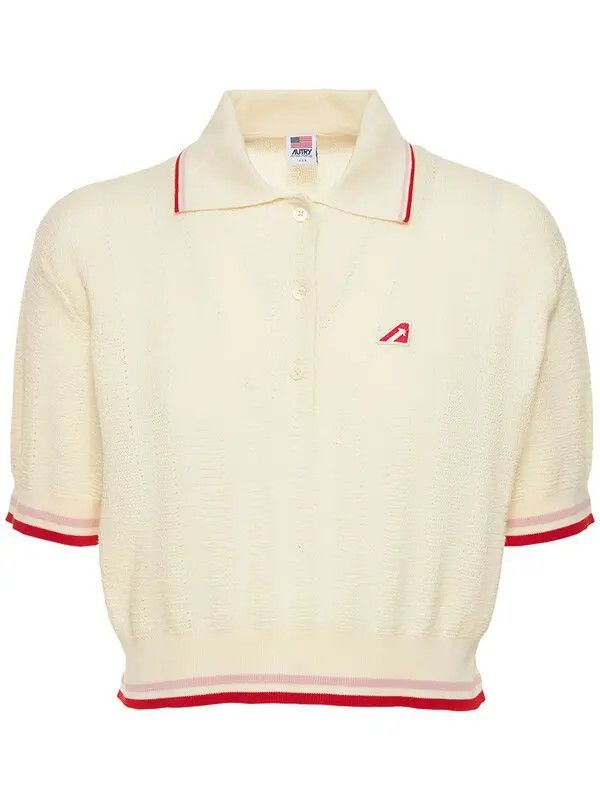 AUTRY o1y0725 Polo Sweater in Ivory/Red Size M / US 6-8 / IT 42-44 - 1 Thumbnail