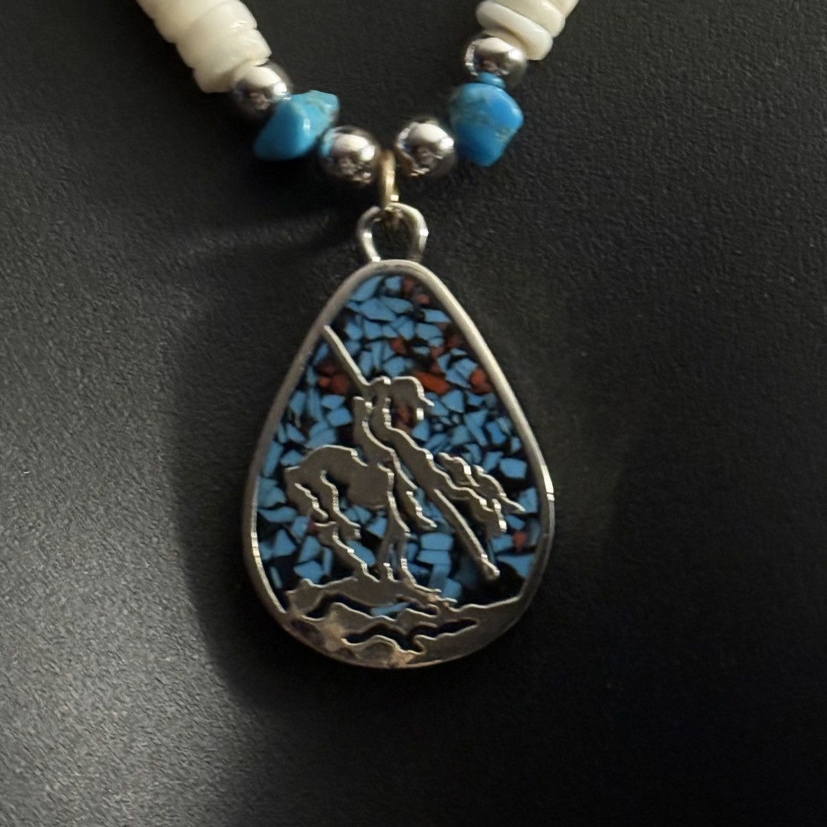 Vintage Vintage Native American heshi shell bead pendant necklace Size ONE SIZE - 5 Thumbnail