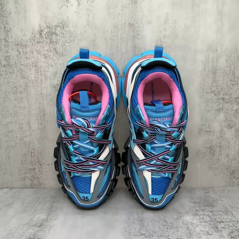 Balenciaga Balenciaga Track Sneakers in Blue and Pink-2505 Size US 5 / EU 37 - 6 Thumbnail