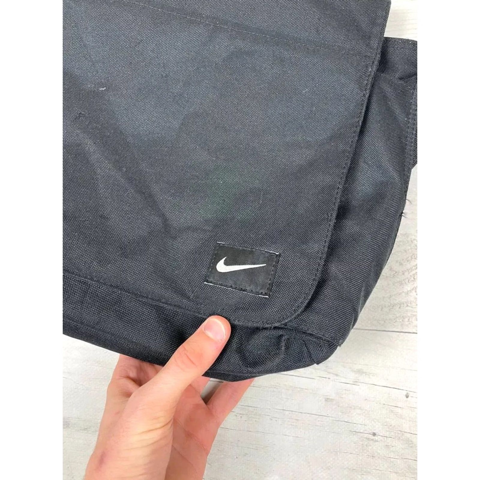 Nike VINTAGE Nike Messenger Bag 00s Black Shoulder Strap Nylon Polyester Men Travel Casual Indoor 45/35/10cm Size ONE SIZE - 6 Thumbnail