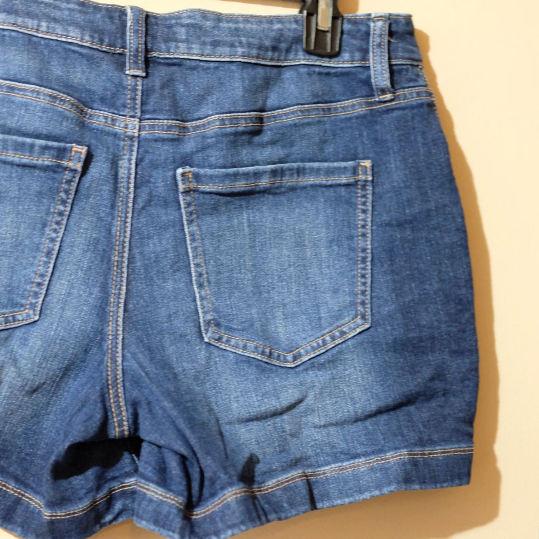Vintage Maurices Denim Shorts Mid-Rise Stretch Dark Wash Women's 10 Blue 5-Pocket Design Regular Womens Shorts Mid Rise Stretch Denim 10, Maurices Size 24" / US 00 / IT 34 - 7 Thumbnail