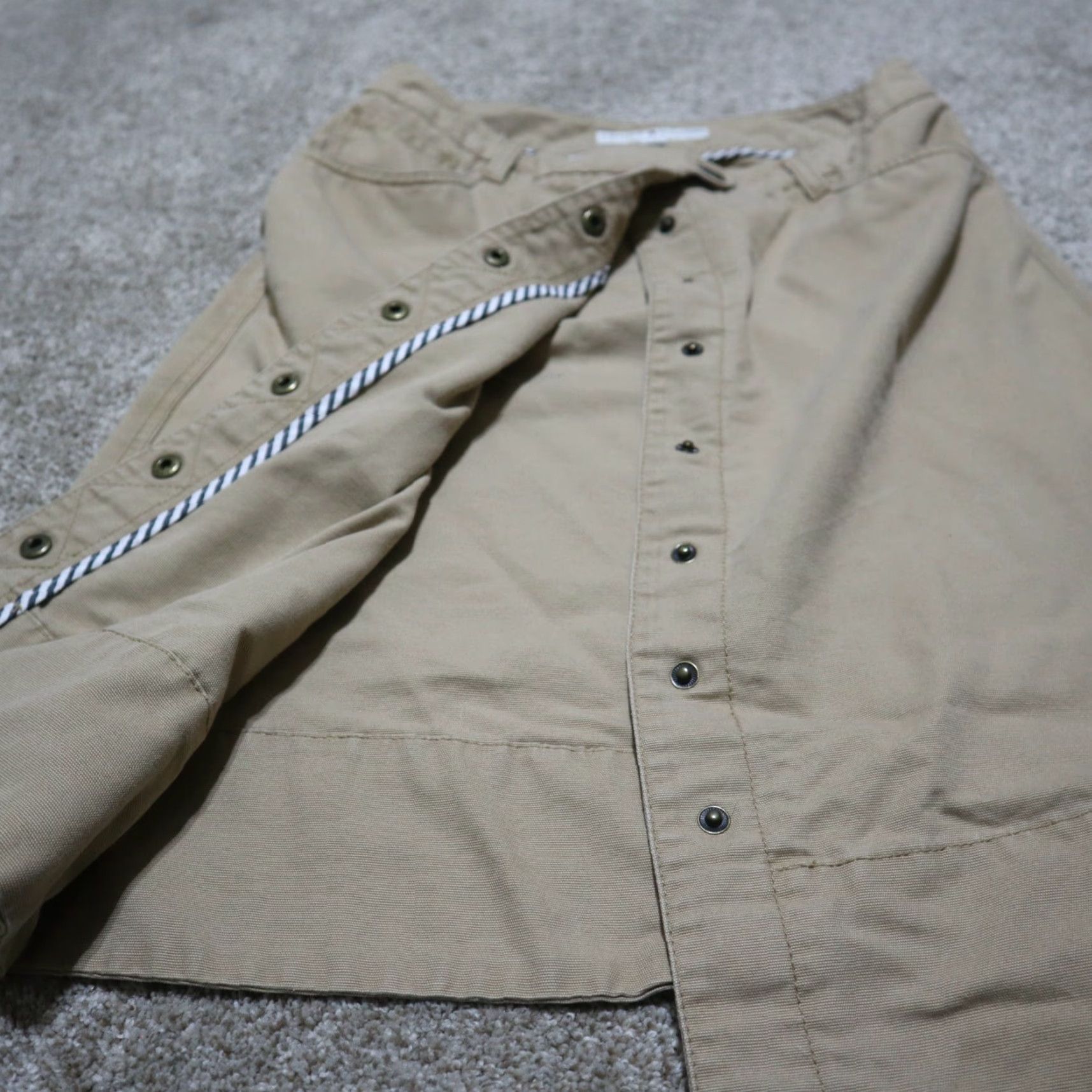 Tommy Hilfiger TOMMY HILFIGER Skirt Above Knee Beige Khaki Size 8 Womens Cotton Blend Casual Vintage No Size 30" / US 8 / IT 44 - 2 Thumbnail