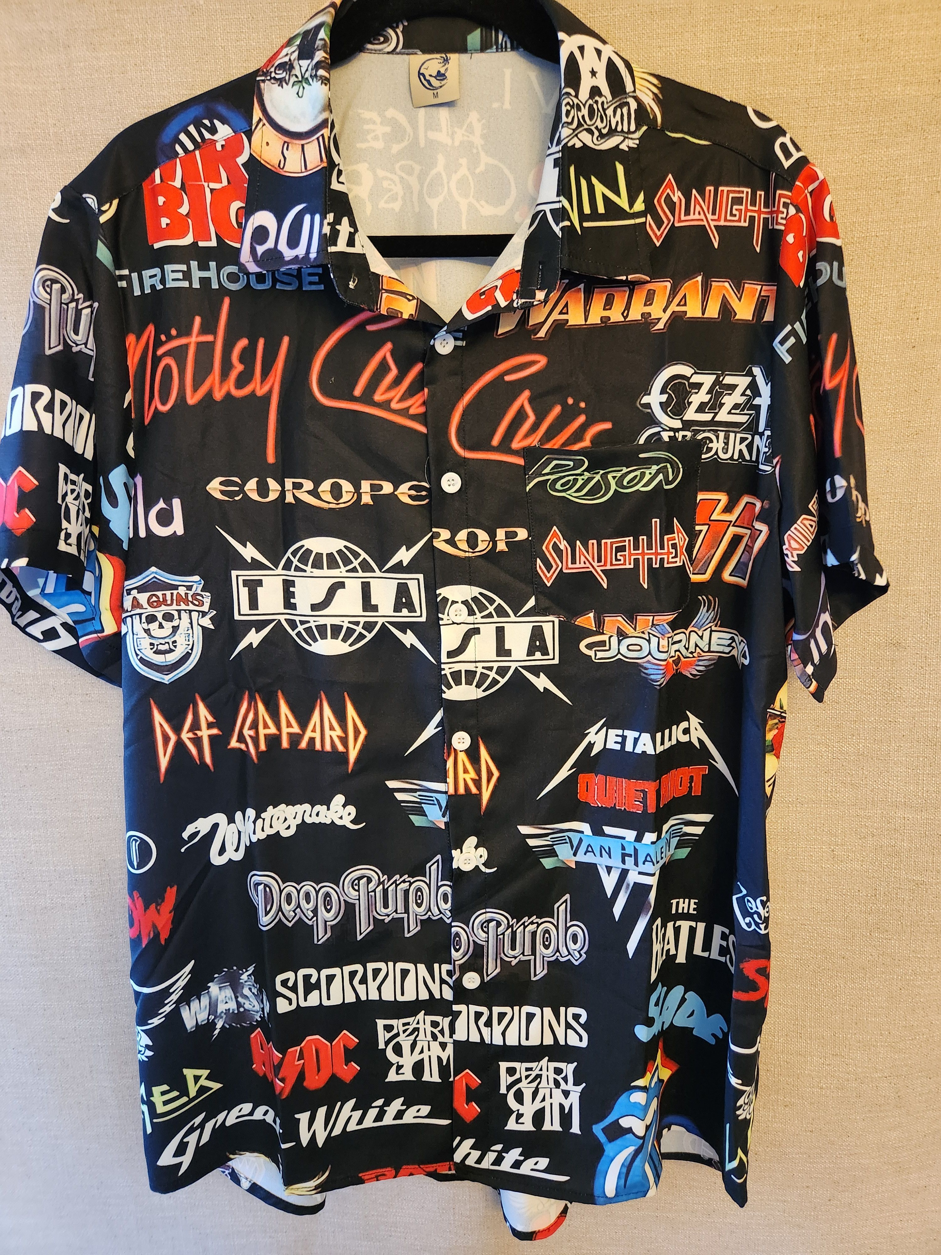 Other 80's-90's Hard Rock Band Logo Short Sleeve Shirt Size US M / EU 48-50 / 2 - 1 Thumbnail