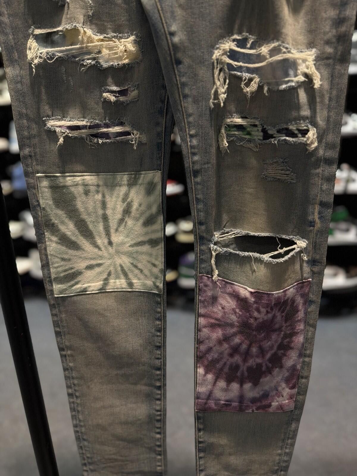 Amiri Size 33 - Amiri Blue PatchWork Design Jeans 100% Authentic Size US 33 - 4 Thumbnail