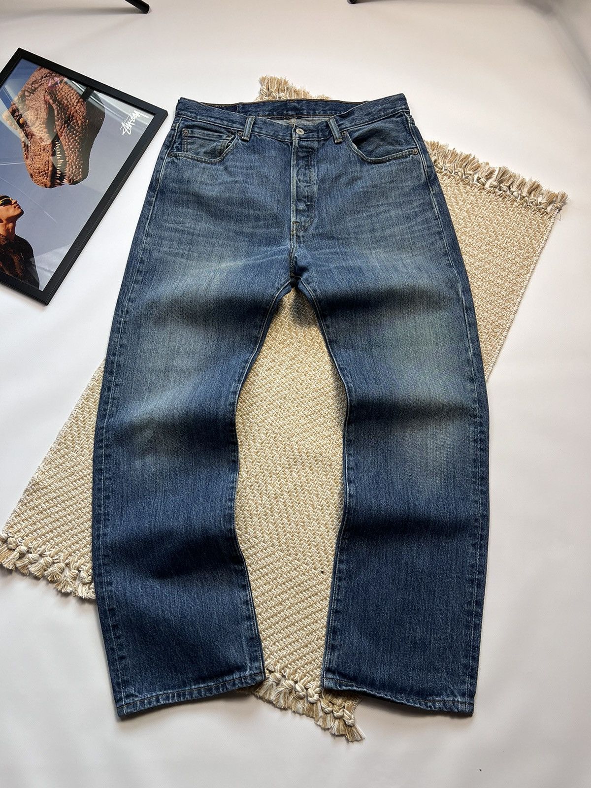 Levi's × Vintage Vintage 90s Levi's 501 Washed Light Blue Denim Jeans 36x30 Size US 36 / EU 52 - 2 Thumbnail