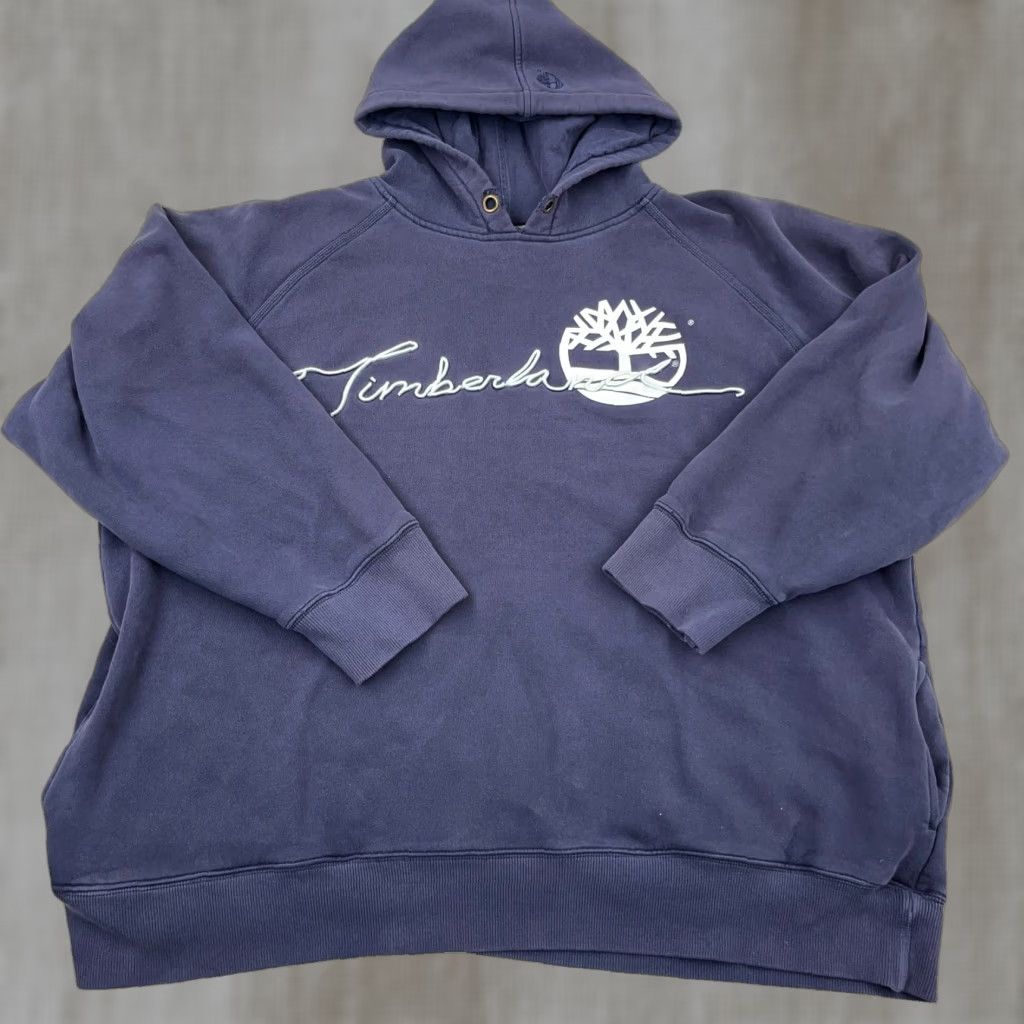 Timberland Vintage Timberland Hoodie Men 2XL Sweatshirt Blue Faded Grunge 90s Y2K Logo Pullover Size US XXL / EU 58 / 5 - 1 Thumbnail