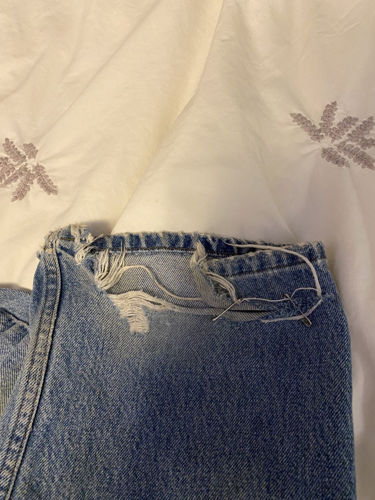 Harley Davidson × Vintage Vintage Harley Davidson Straight Leg Distressed Denim Size US 33 - 6 Thumbnail
