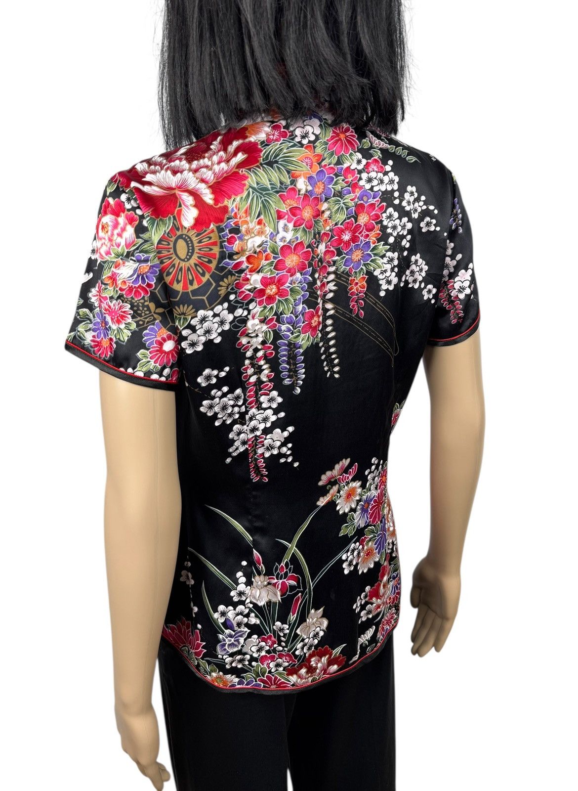 Chinese Laundry × Designer Alex Line Silk Blouse Chinese Native Printed Flowers size L Size L / US 10 / IT 46 - 8 Thumbnail