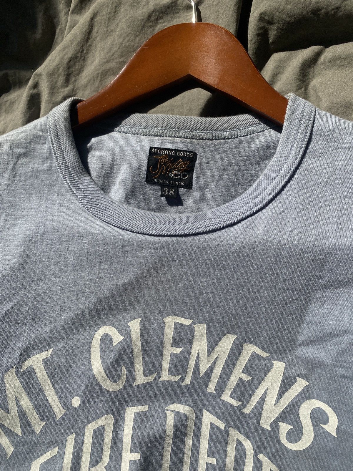 The Real McCoy's Light Blue Mt Clemens Tee Size US M / EU 48-50 / 2 - 3 Thumbnail