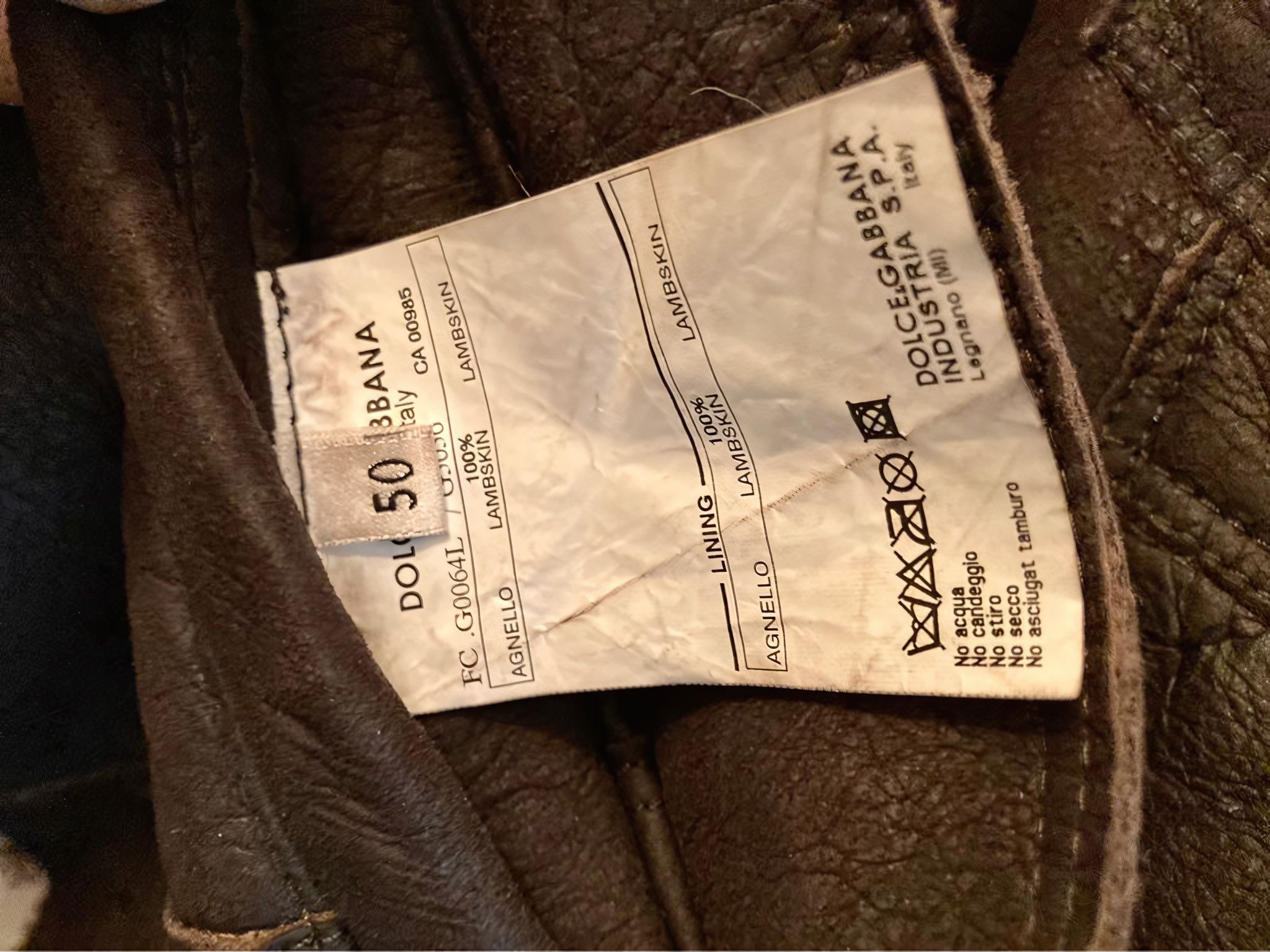 Dolce & Gabbana A/W 2002 SHEARLING LEATHER ARMY COMBAT COAT Size US M / EU 48-50 / 2 - 6 Thumbnail