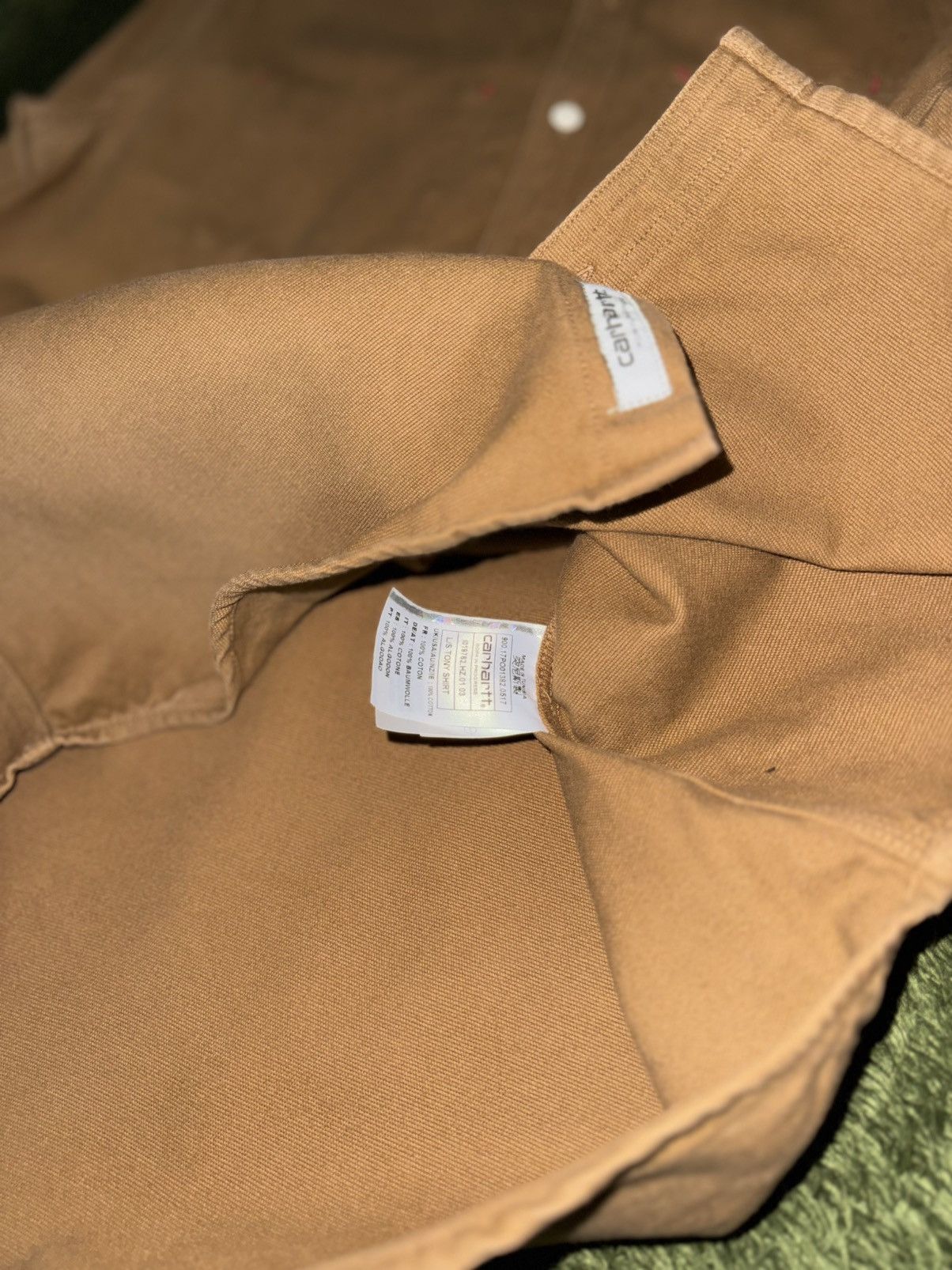 Carhartt Wip [M] Carhartt WIP TONY Canvas Work Shirt Tan Brown Size US M / EU 48-50 / 2 - 6 Thumbnail