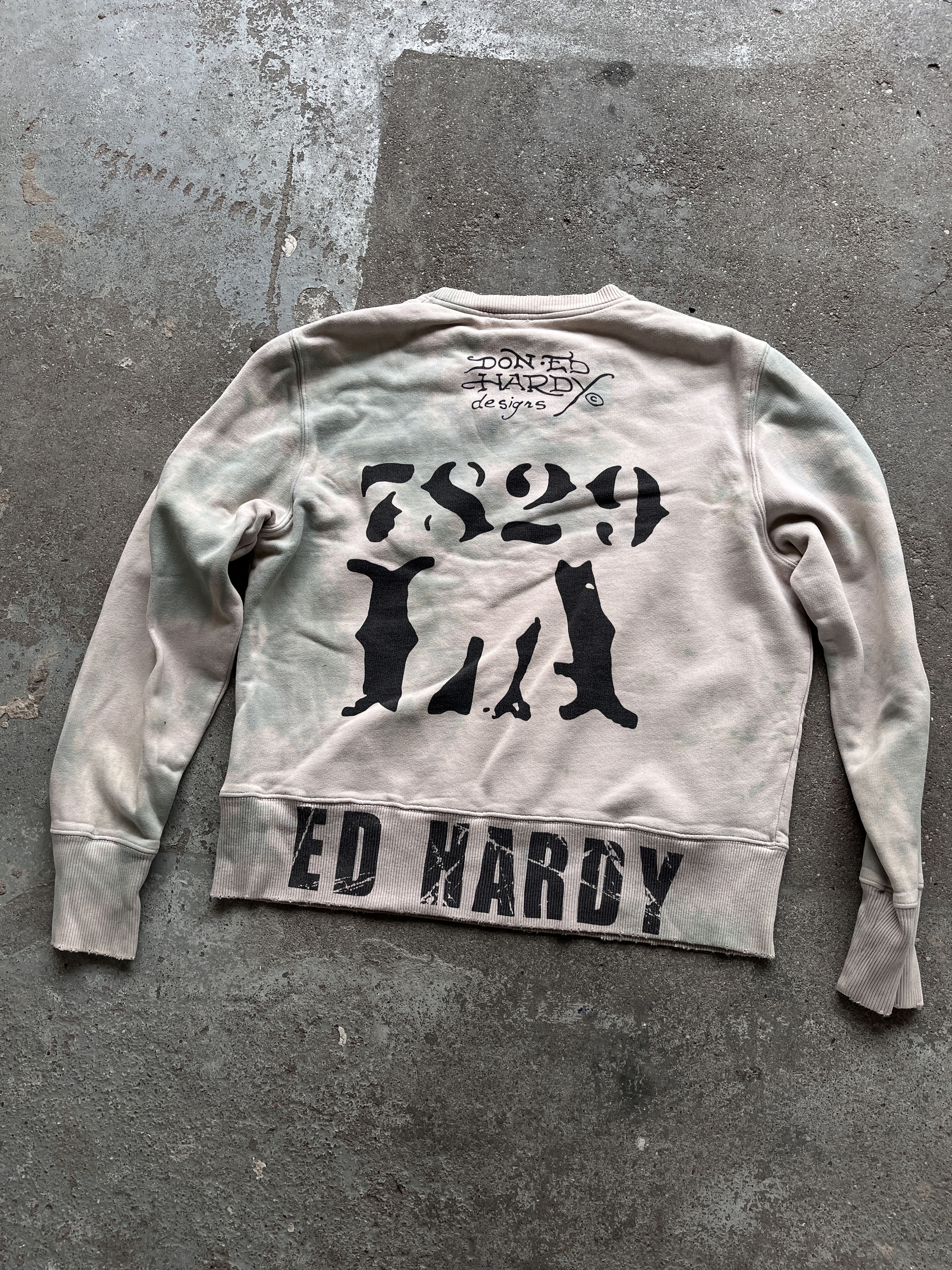 Ed Hardy ed hardy all over print tattoo grunge vintage sweatshirt Size US L / EU 52-54 / 3 - 7 Thumbnail