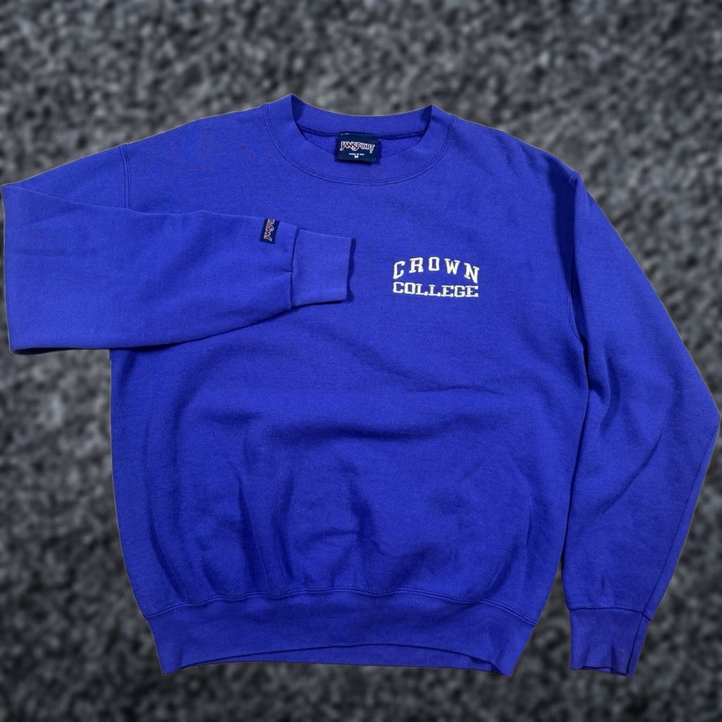 Jansport VINTAGE Jansport Sweatshirt Crown College Purple Crewneck USA Made Mens M Regular Pullover Purple Crewneck Mens USA College Sweatshirt Size US M / EU 48-50 / 2 - 1 Thumbnail