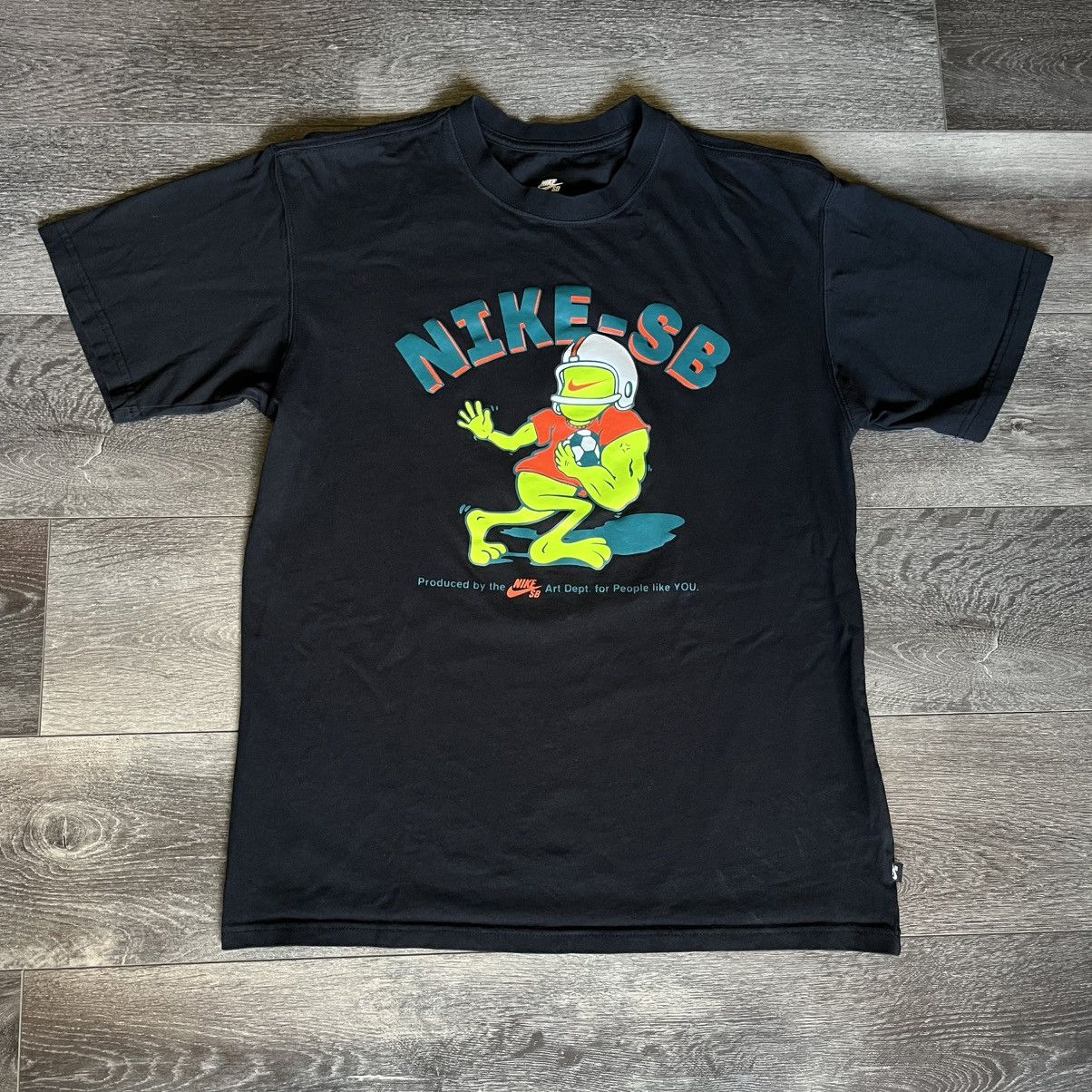 Nike × Vintage Vintage Nike SB Skateboarding Sports Guy Loose Fit Logo Tee Size US S / EU 44-46 / 1 - 2 Thumbnail