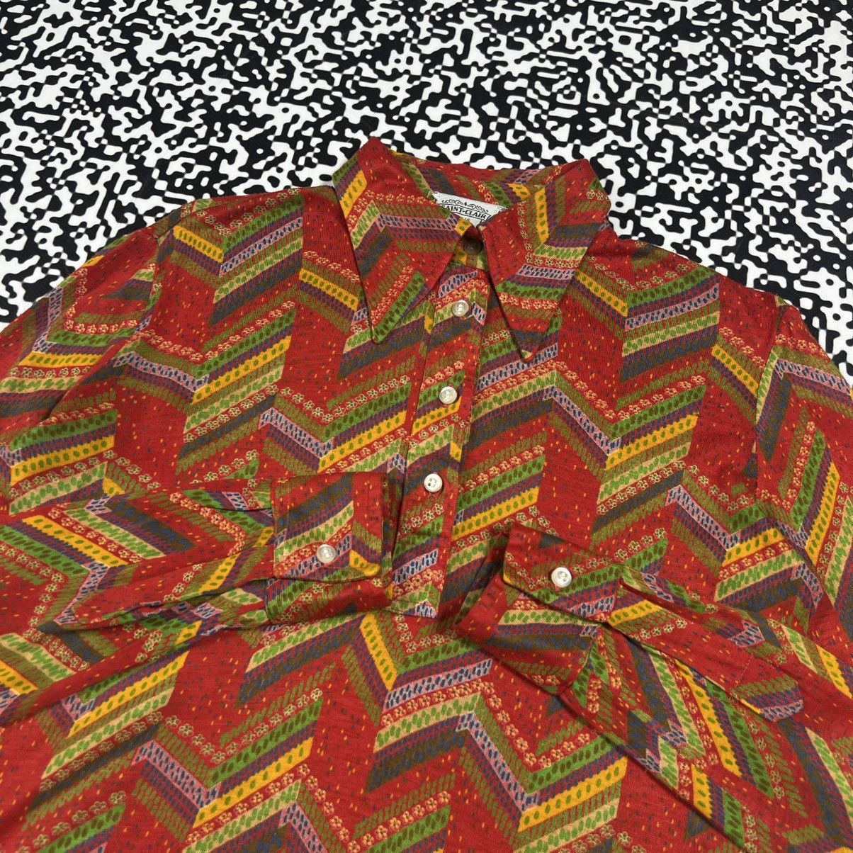 Vintage Vintage 90s Saint Clair Paris Retro Style Luxury Shirt Size M / US 6-8 / IT 42-44 - 10 Thumbnail