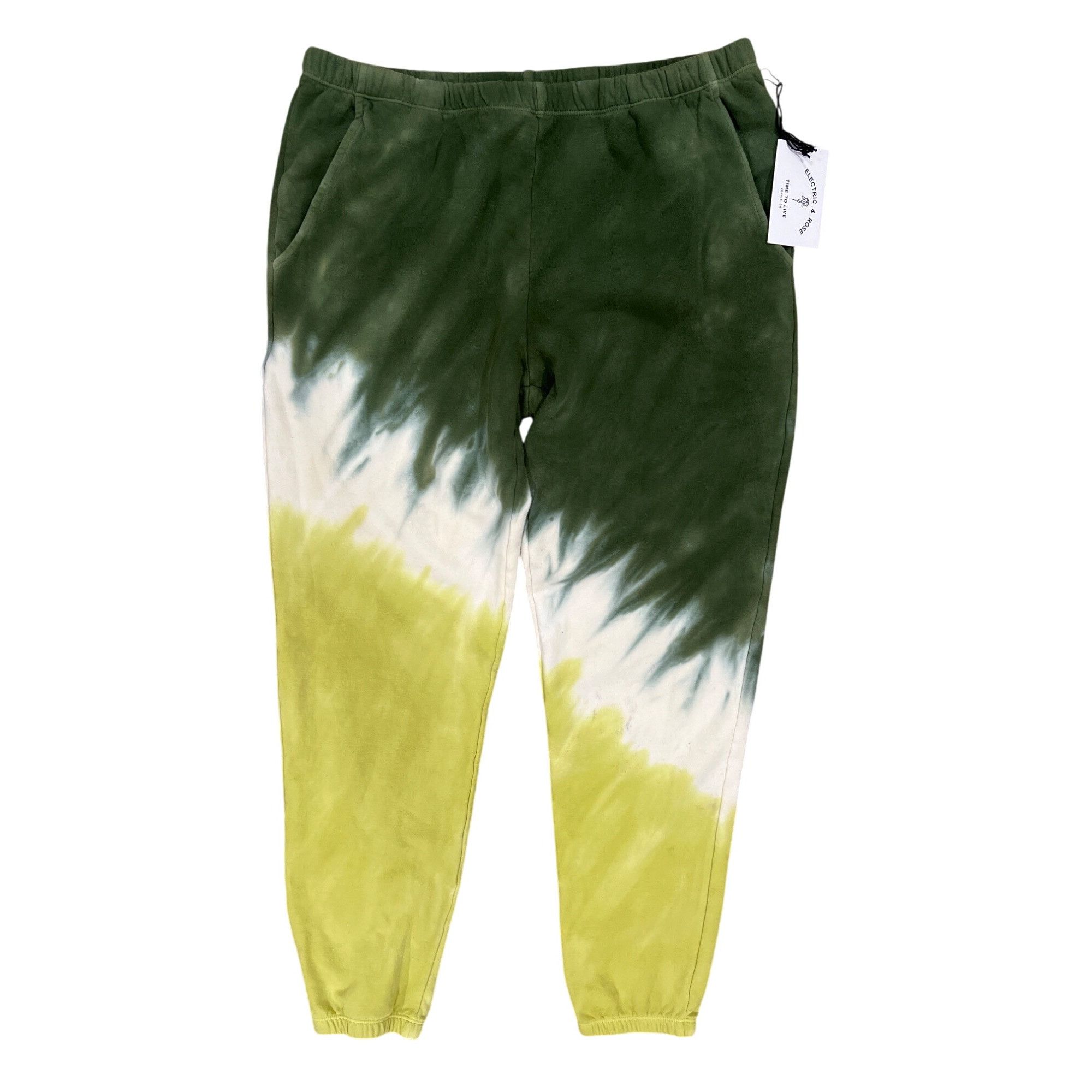 Other Electric & Rose Siesta Tie-Dye Sweatpants Fade Olive/Chartre Size 31" - 1 Thumbnail
