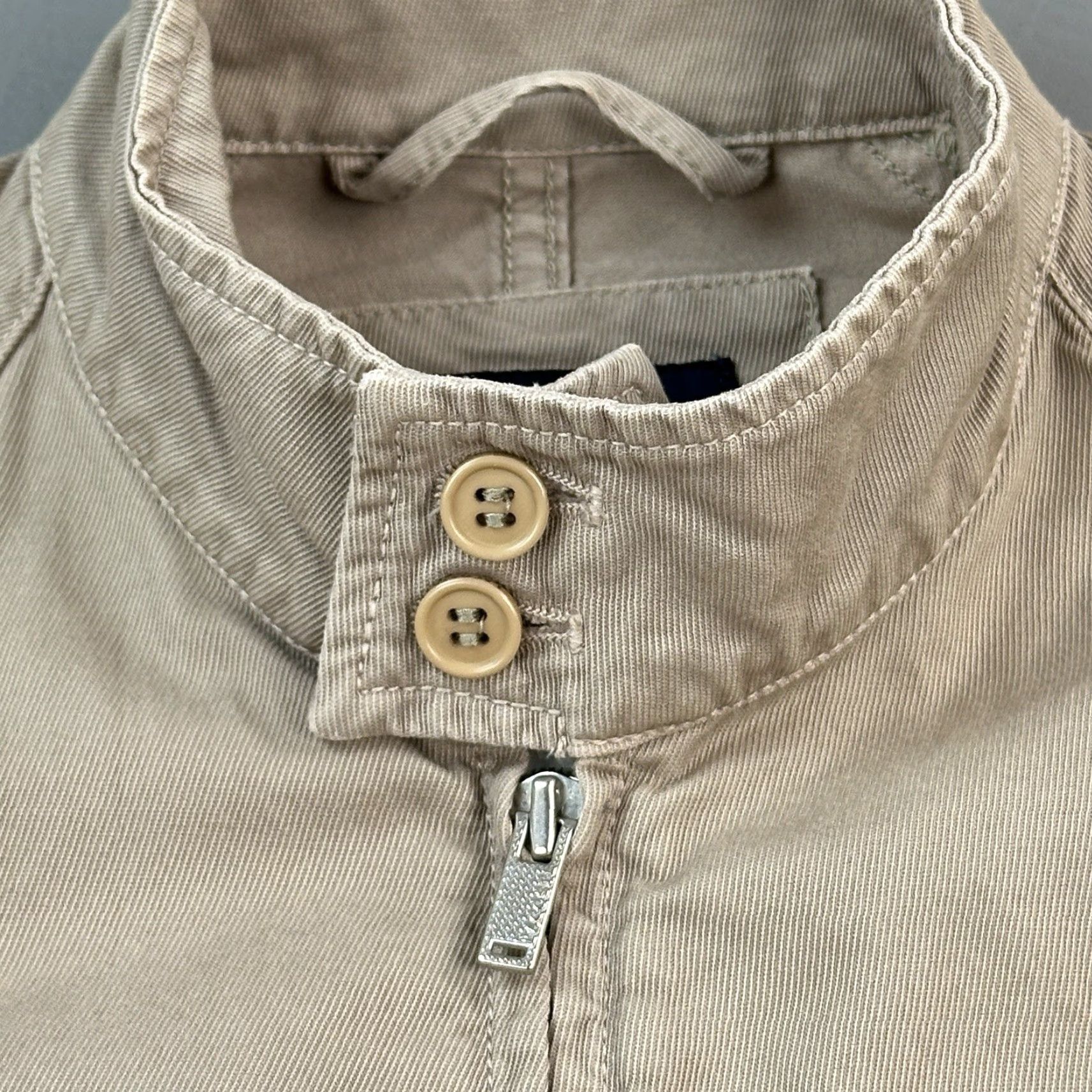 Lacoste VINTAGE Lacoste Jacket Mens L Beige Full Zip Bomber Casual 90s Classic Outdoor Retro Sports Pockets Embroidered Logo Zipper Stand-Up Collar Men Size US L / EU 52-54 / 3 - 5 Thumbnail