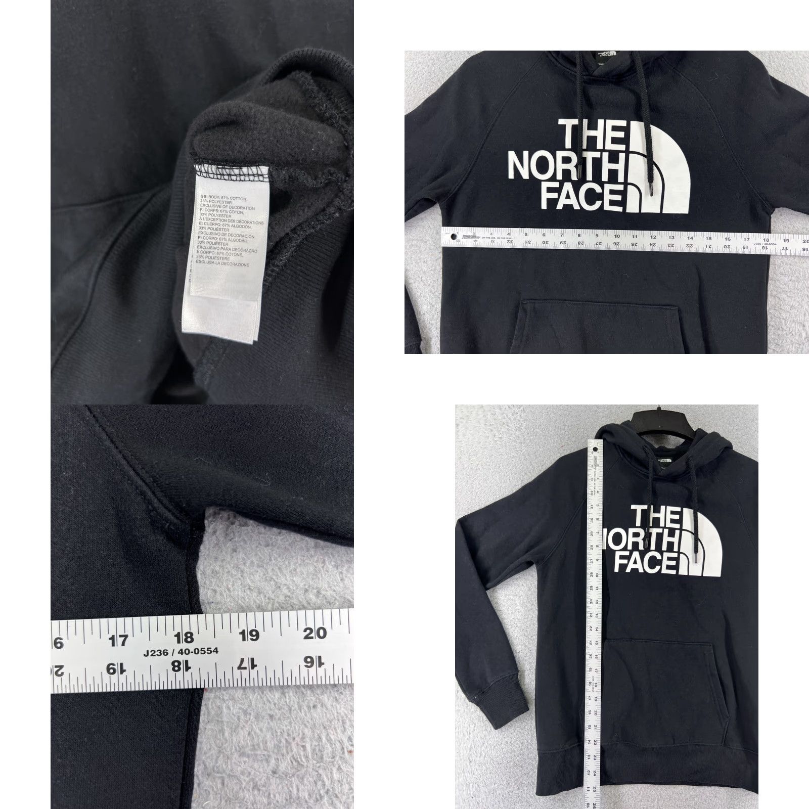 The North Face The North Face Hoodie Womens S Black Pullover Pockets Cotton Logo Read Mens Size S / US 4 / IT 40 - 8 Thumbnail