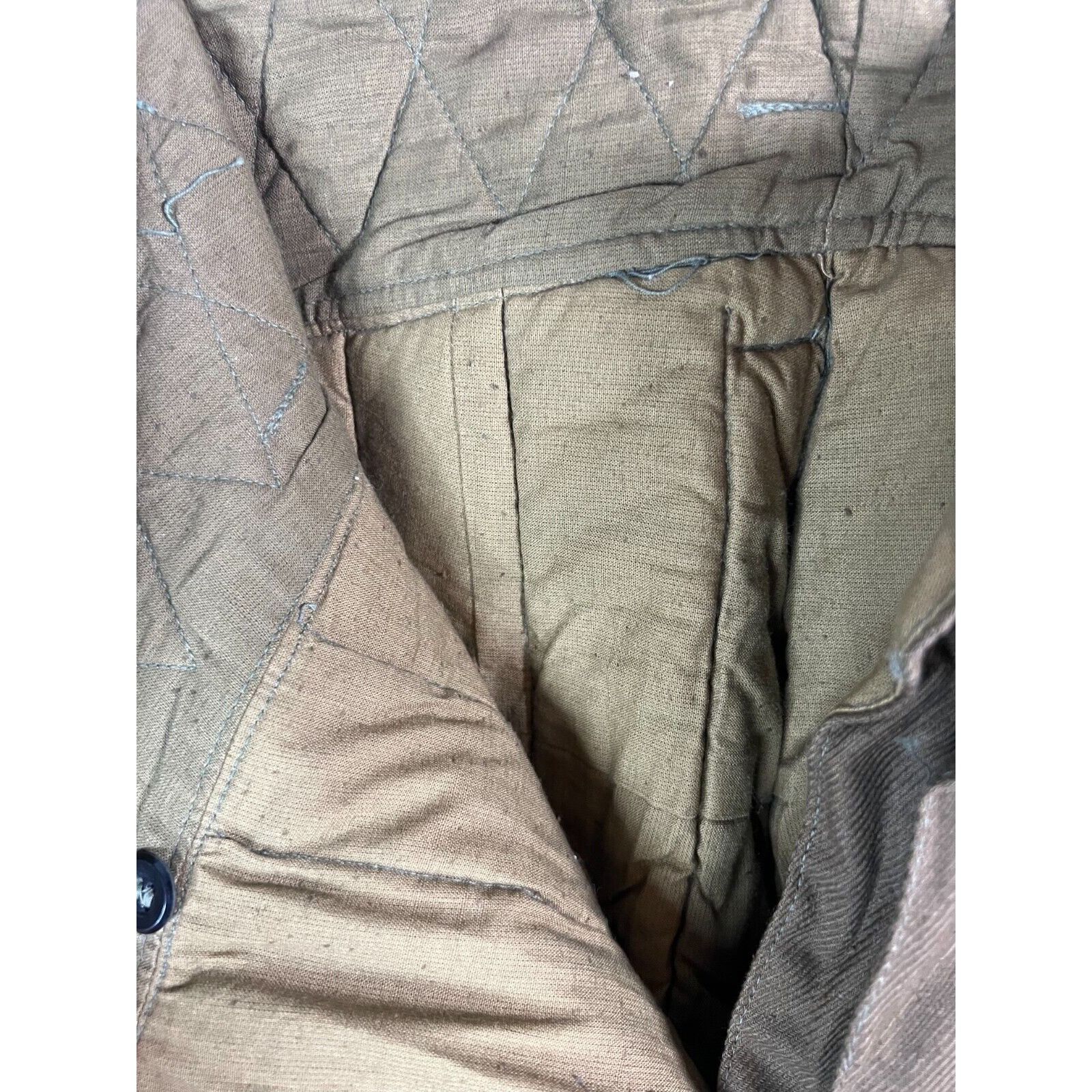 Vintage Vintage Men's 1970s Winter Brown Insulated Russian Army Pant Size US 36 / EU 52 - 4 Thumbnail