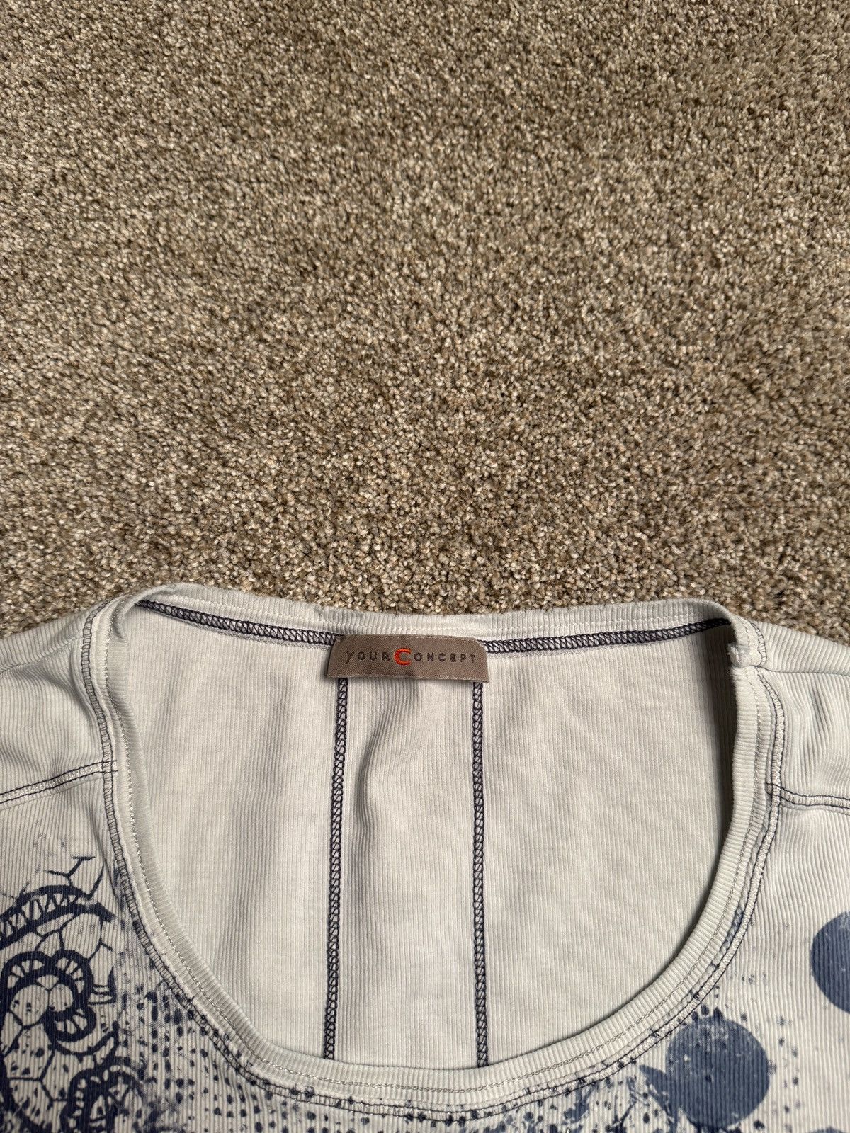 Other WHITE YOUR CONCEPT RIB-KNIT Y2K STYLE TEE Size M / US 6-8 / IT 42-44 - 3 Thumbnail