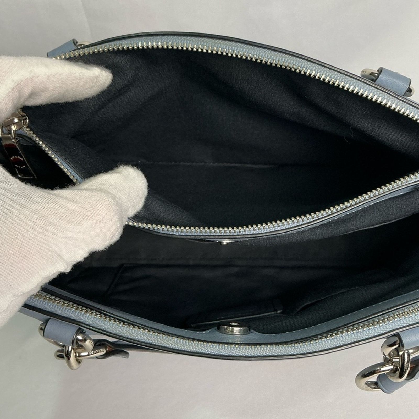 Coach Coach Lt Blue Signature Leather Mini Brooke Carryall Satchel Size ONE SIZE - 16 Thumbnail