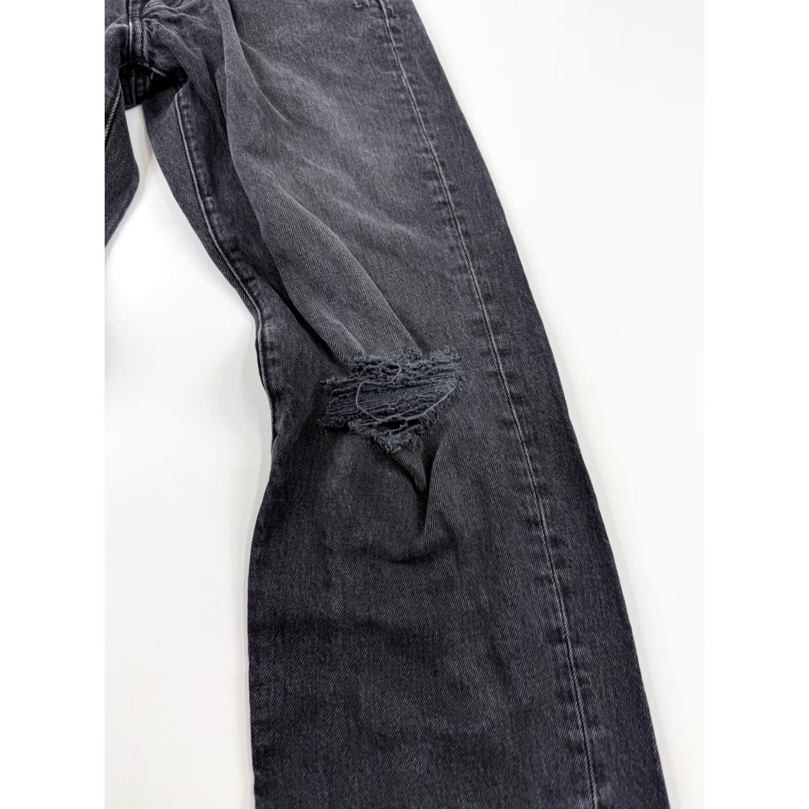 Abercrombie & Fitch Abercrombie & Fitch Jeans Mens 32x33 Gray Stretch Dark Wash 90's Straight Jeans Size US 32 / EU 48 - 4 Thumbnail