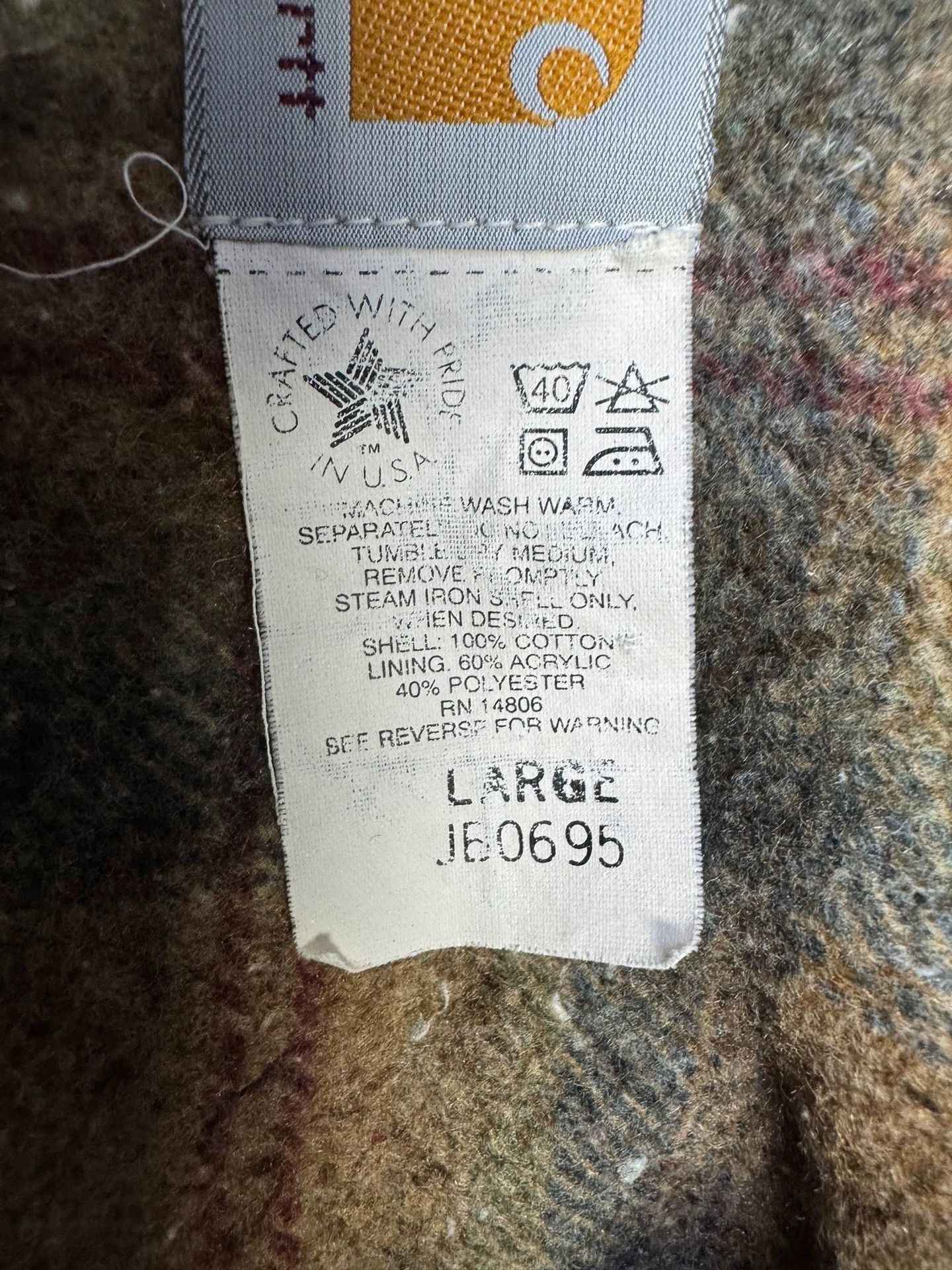 Carhartt Vintage Carhartt J10 JB0695 Wheat L 1997 Washed Jacket Size US L / EU 52-54 / 3 - 8 Thumbnail