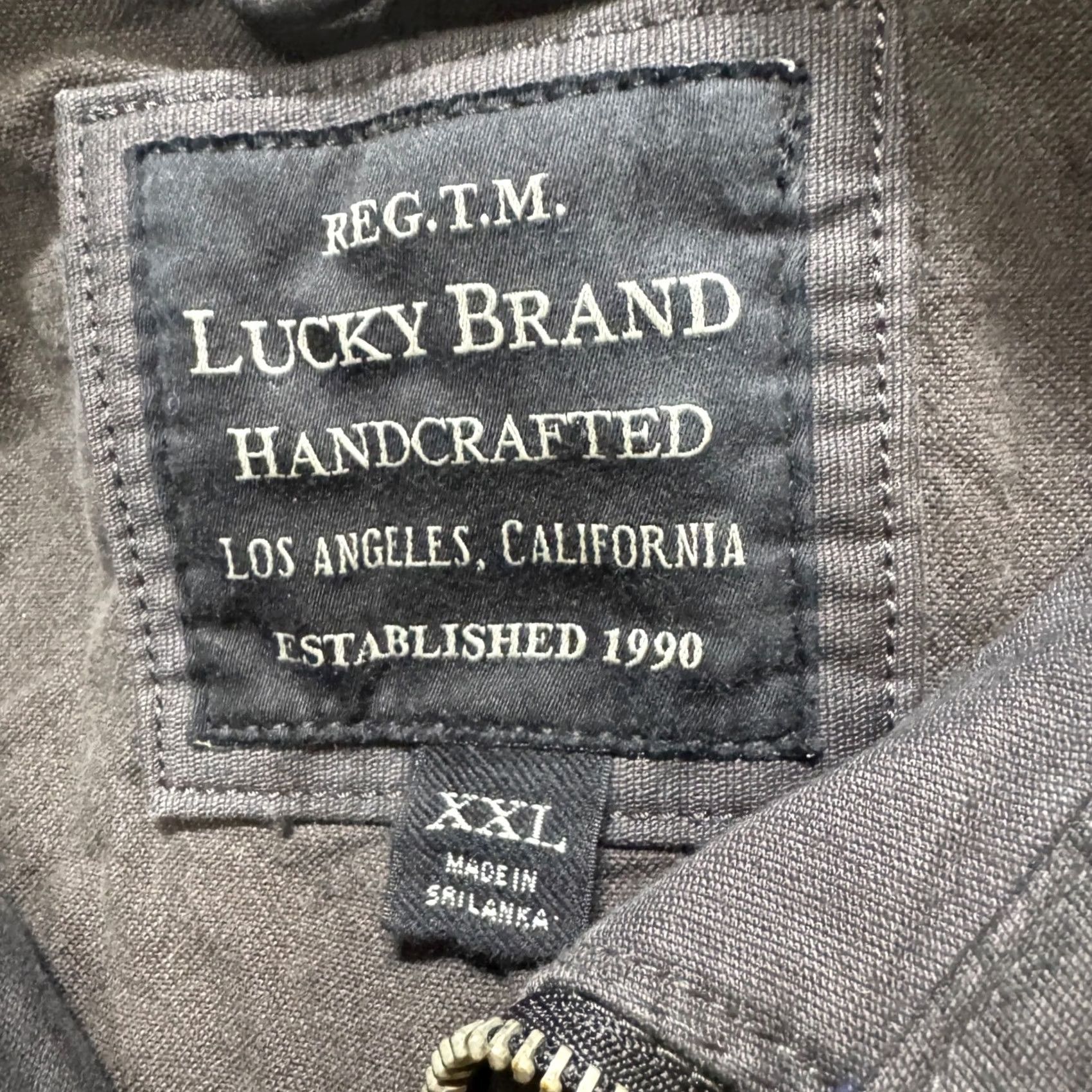 Lucky Brand Lucky Brand Bonneville Racer Jacket Navy Blue Moto Biker Men 2XL Quilted Cotton Jacket Size US XXL / EU 58 / 5 - 3 Thumbnail