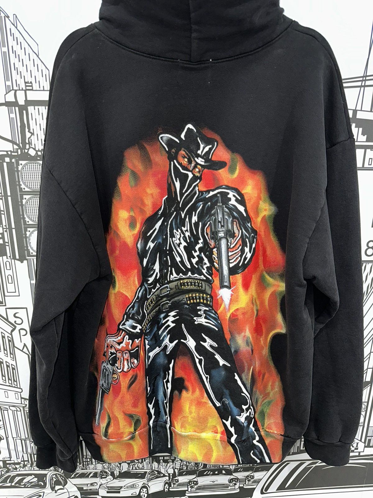 Warren Lotas Warren Lotas Night Cowboy Fire Hoodie Black XL Size US XL / EU 56 / 4 - 1 Thumbnail