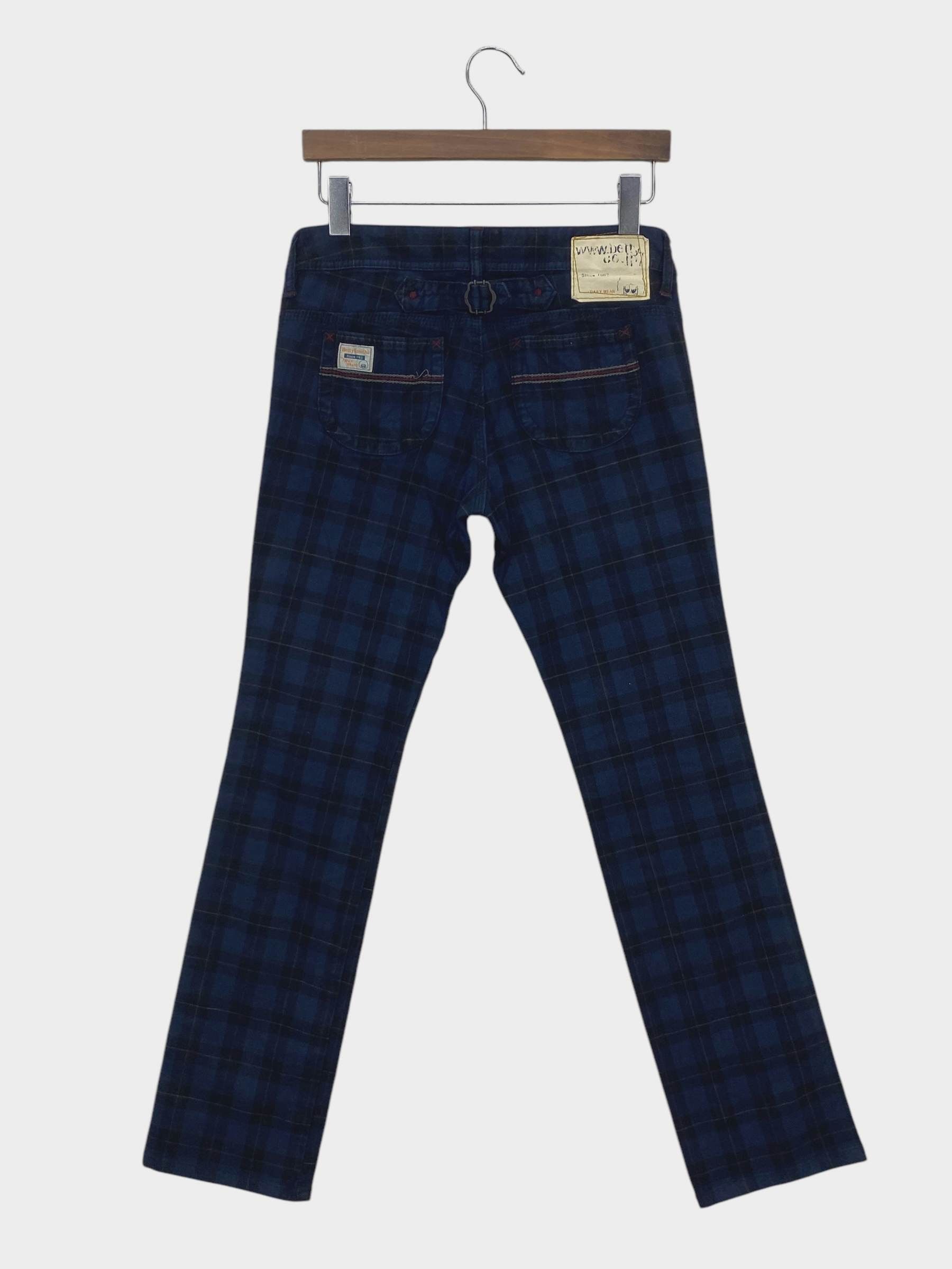 Japanese Brand Betty Smith Checkered Skinny Pants Buckle Back Pants Size 27" / US 4 / IT 40 - 1 Thumbnail