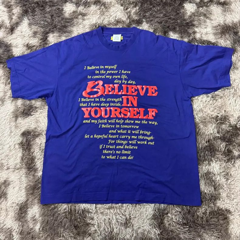 Vetements VETEMENTS Purple Believe Print T-shirt - dmc Size US M / EU 48-50 / 2 - 1 Thumbnail