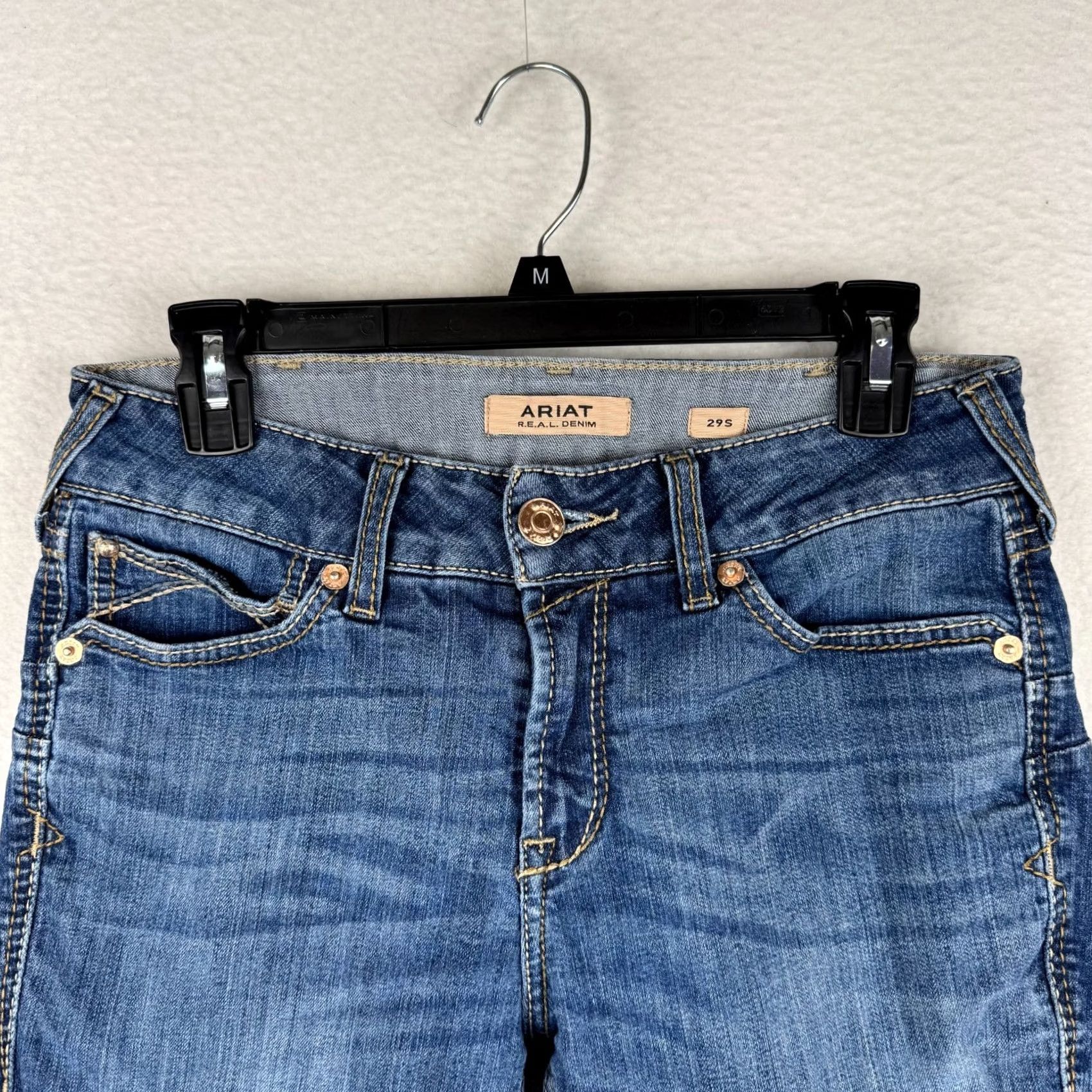 Ariat Ariat Jeans Women 29x30 Stretch Bootcut Denim 5-Pocket Blue Regular M/Wovens Size 29" - 2 Thumbnail