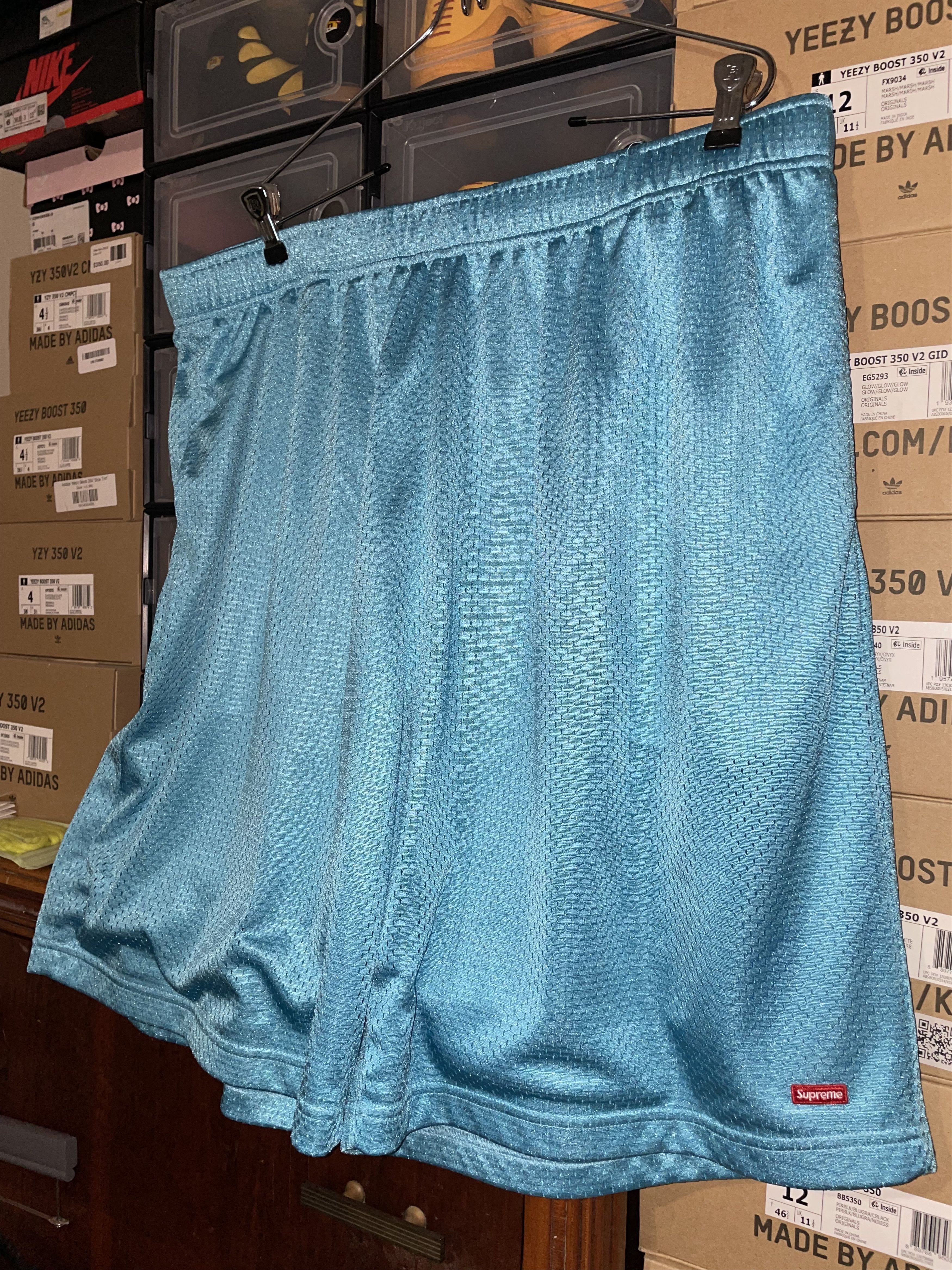 Supreme Supreme Small Box Baggy Mesh Short Cyan SS25 size XXL VNDS Size US 42 / EU 58 - 2 Thumbnail