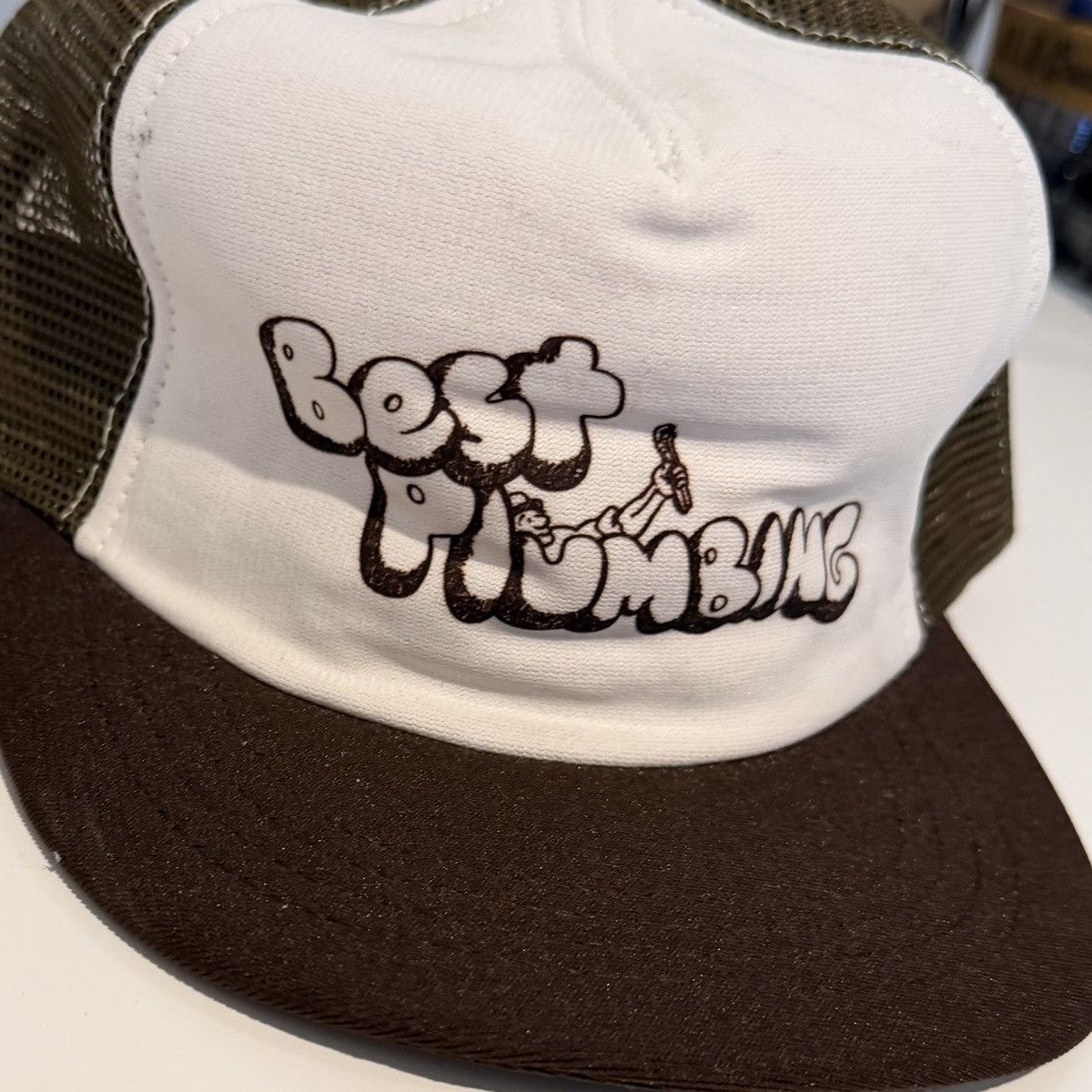 Vintage Vintage Trucker Hat Best Plumbing 70s Funny Snap Back Size ONE SIZE - 2 Thumbnail