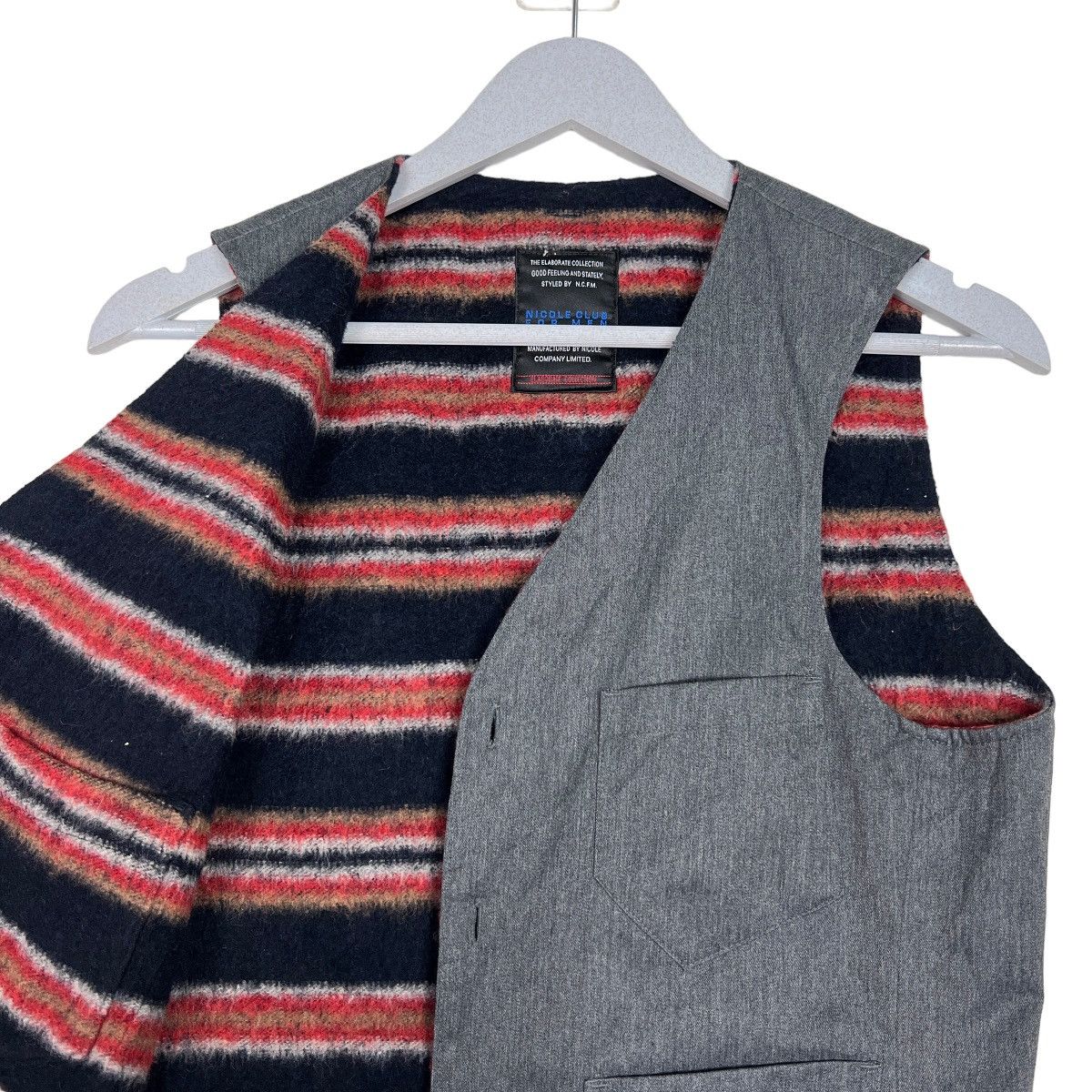 Japanese Brand 🔥 NICOLE CLUB FOR MEN MOHAIR LINING VEST Size US S / EU 44-46 / 1 - 10 Thumbnail