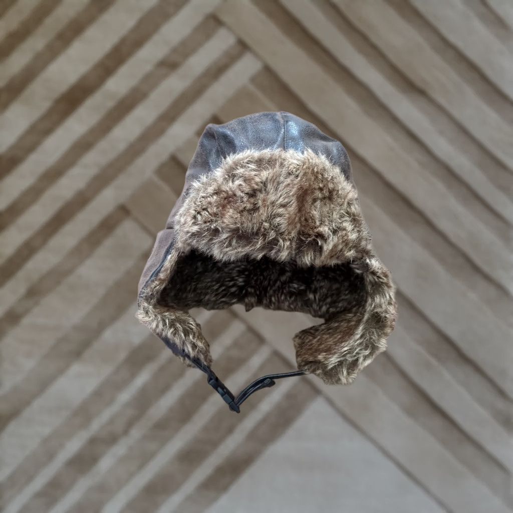 Route 66 Route 66 Trapper Hat M/L Brown Faux Fur & Leather Lined Ear Flap Aviator Hat Mens Winter Holiday Casual Ski Outdoor Classic Vintage No N/A Size ONE SIZE - 1 Thumbnail