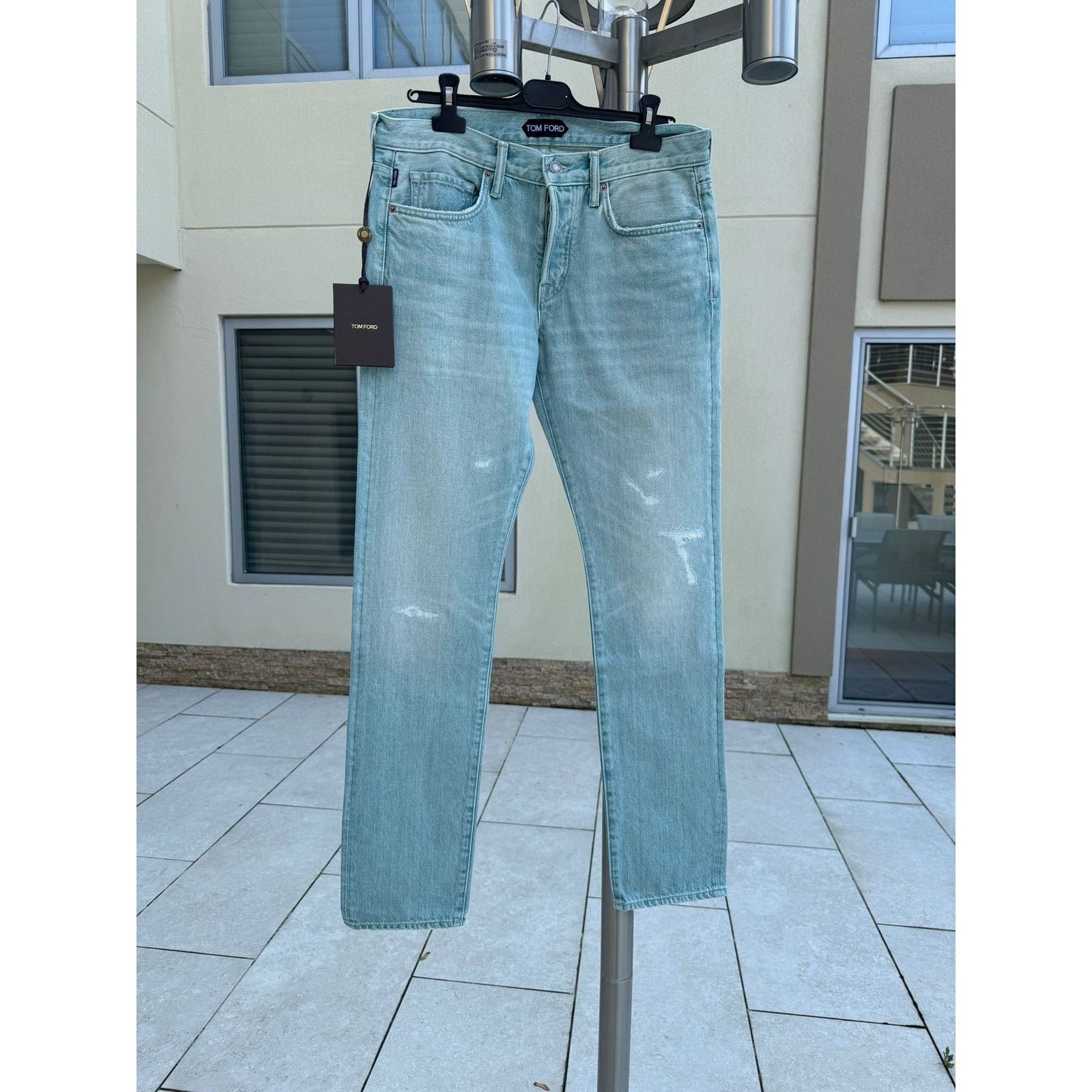 Tom Ford o1rshd1 Q:2 / Slim Fit Denim in Jade Blue Size US 36 / EU 52 - 13 Thumbnail