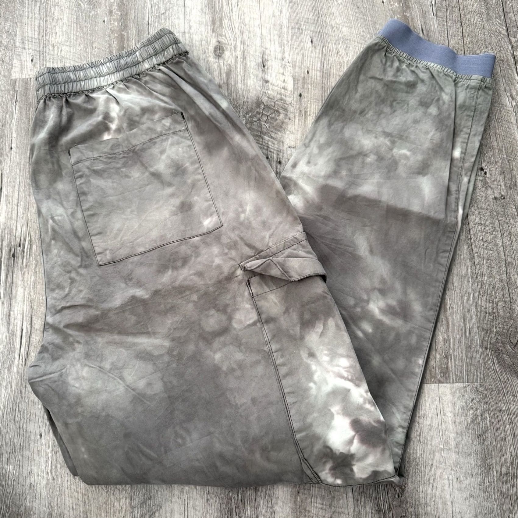 Kuwalla Tee Kuwalla Tee Tie Dye Cargo Pants Mens Large Camo Green Cotton Elastic Waist NEW Size US 33 - 5 Thumbnail