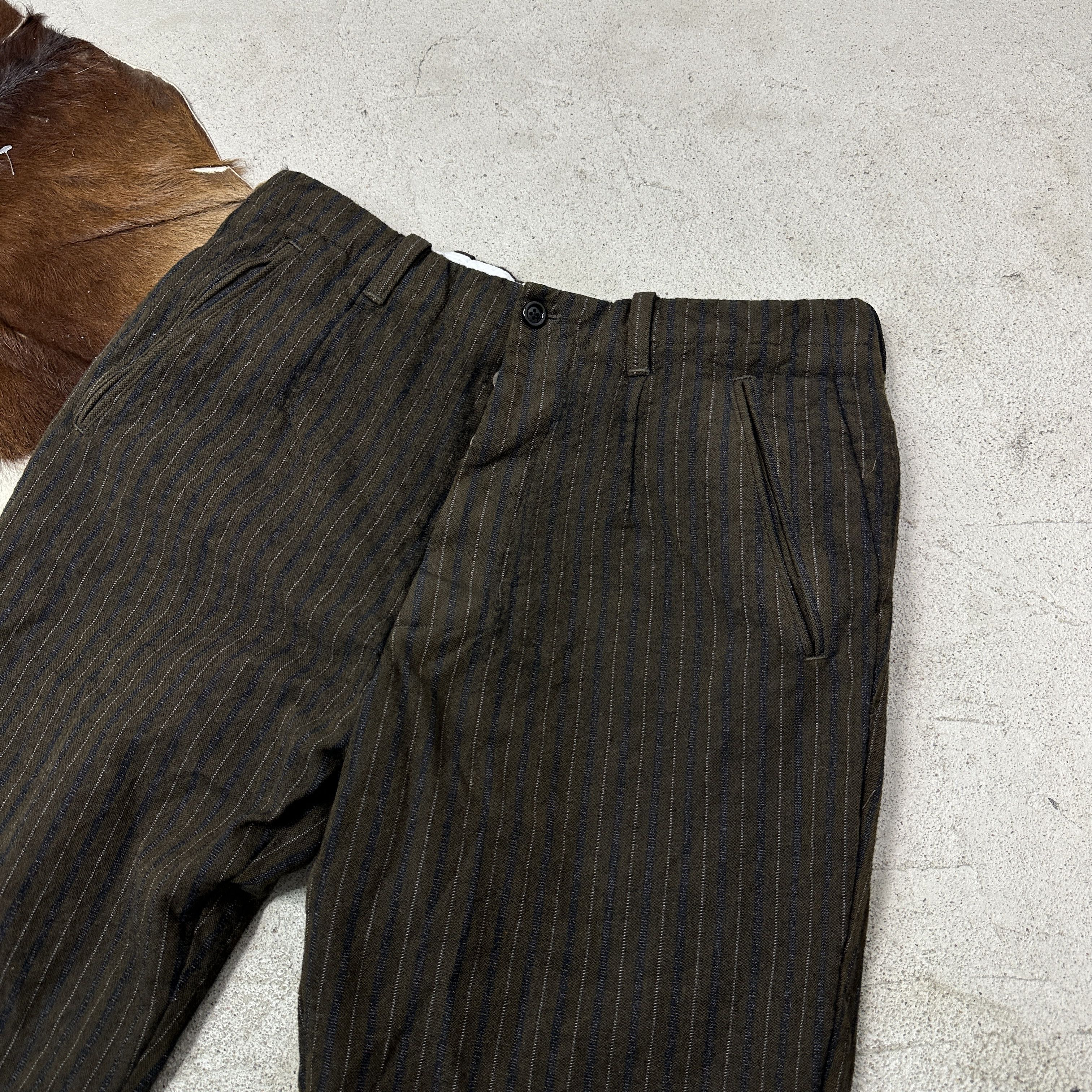 Prada Vintage Striped Preppy Old Money Casual Prada Pants Size 32" / US 10 / IT 46 - 7 Thumbnail