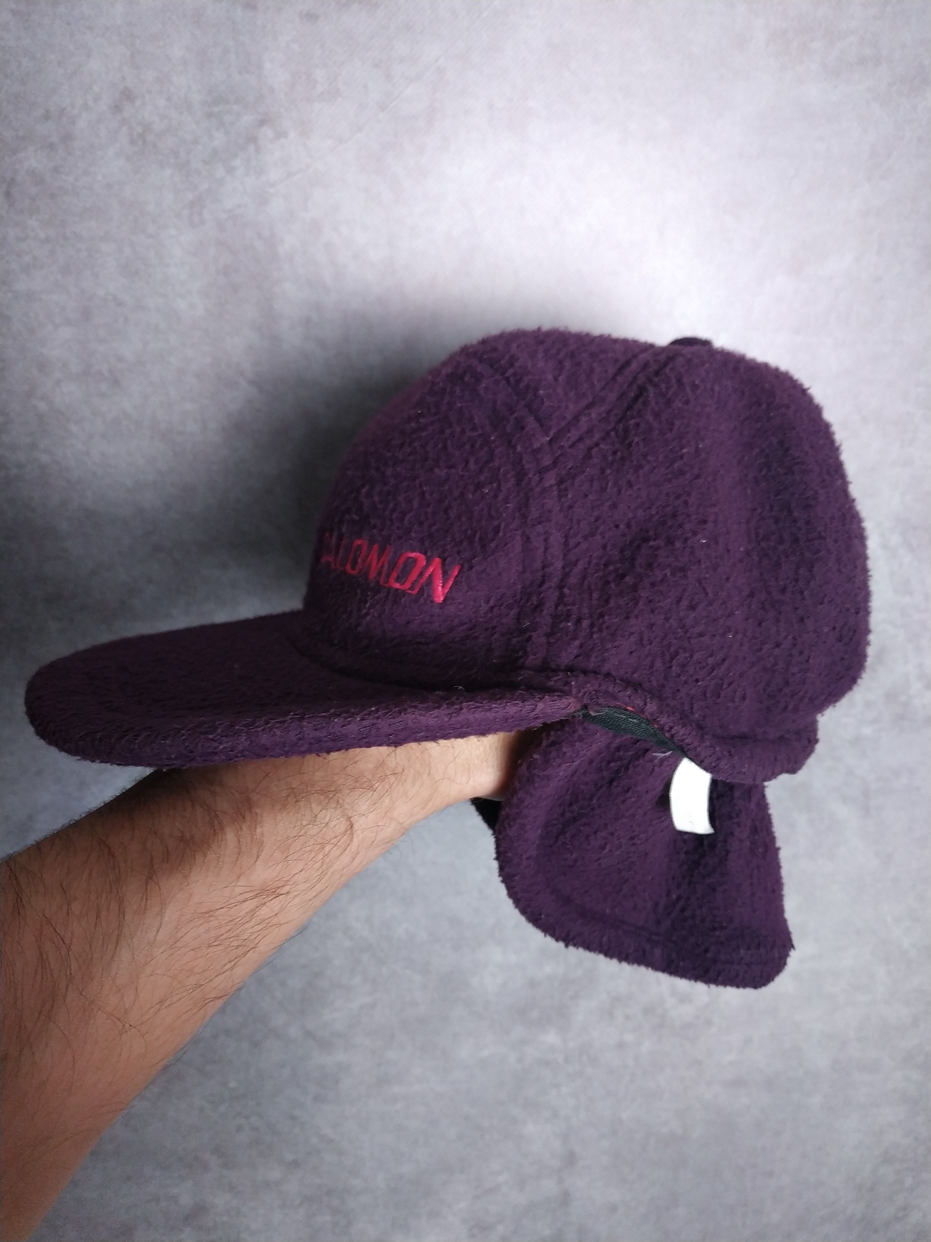 Salomon RARE🔥Vintage Salomon 90’s Fleece Polartec Cap Hat Size ONE SIZE - 6 Thumbnail