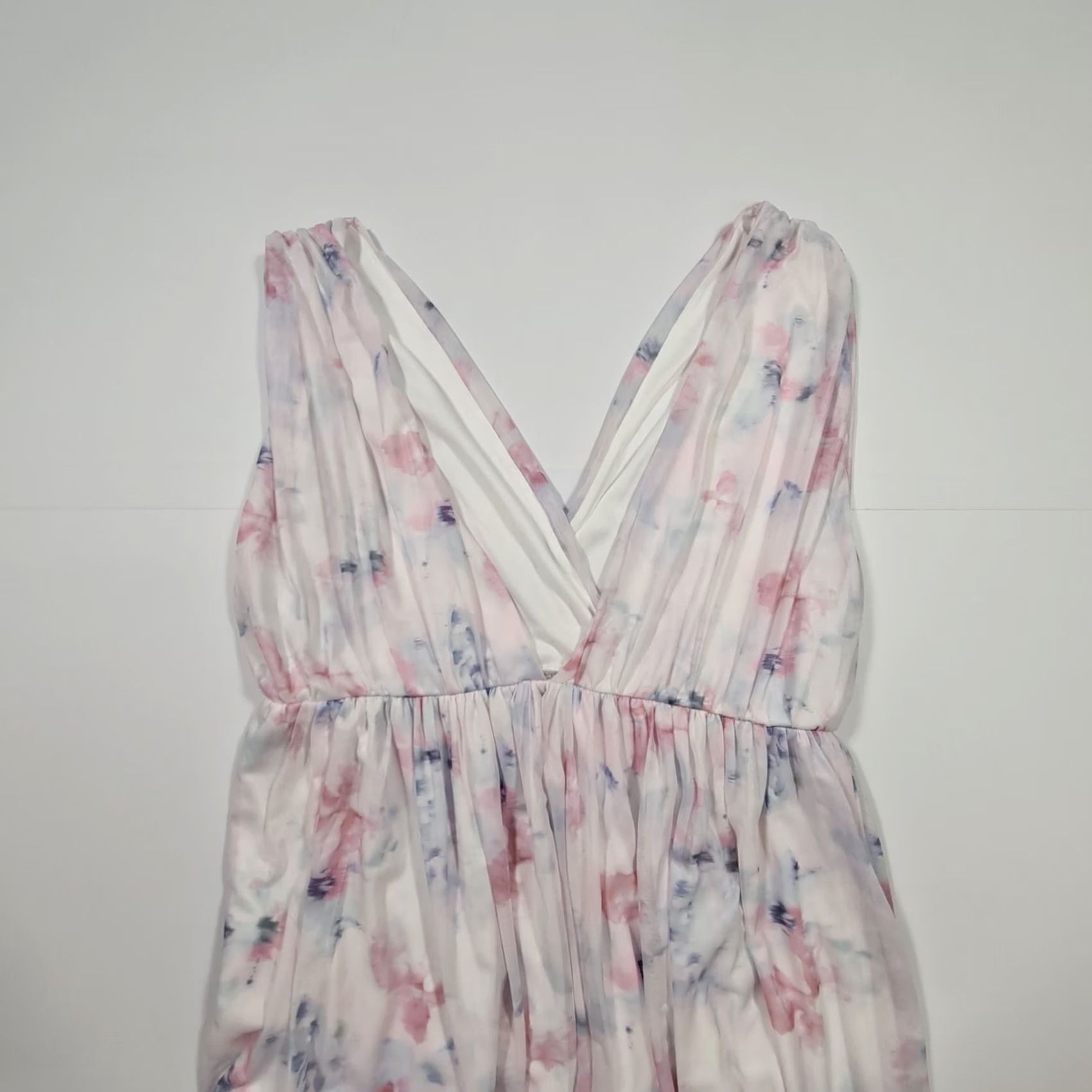 Vintage Vero Moda Dress Womens Pink Long A-Line Sleeveless V-Neck Party Wedding L VMrey Ankle Tulle Size L / US 10 / IT 46 - 6 Thumbnail