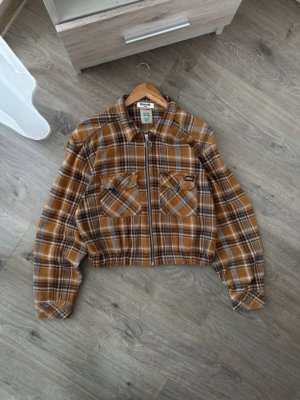 Dickies × Vintage Vintage Dickies Brown Pocket Zip Hoodie Size US L / EU 52-54 / 3 - 1 Thumbnail