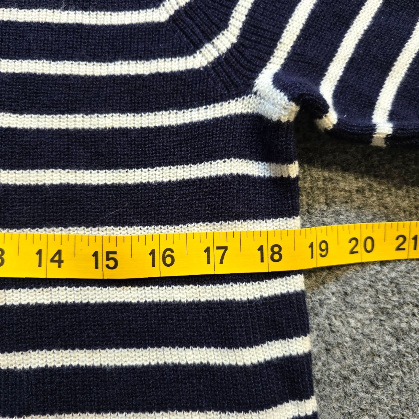 Gap VINTAGE? Gap Sweater Womens Small Blue White Striped Wool Blend Nautical Preppy Size S / US 4 / IT 40 - 5 Thumbnail