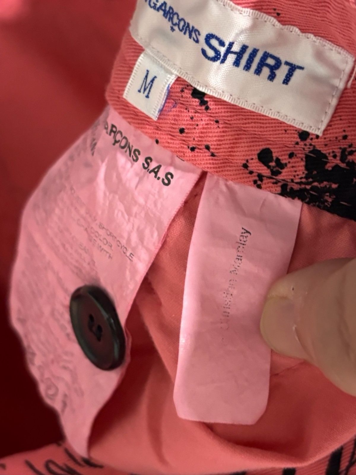 Comme des Garcons SHIRT COMME DES GARÇONS PANTS WOVEN RUNWAY COMIC BOOK PINK TROUSER Size US 36 / EU 52 - 7 Thumbnail